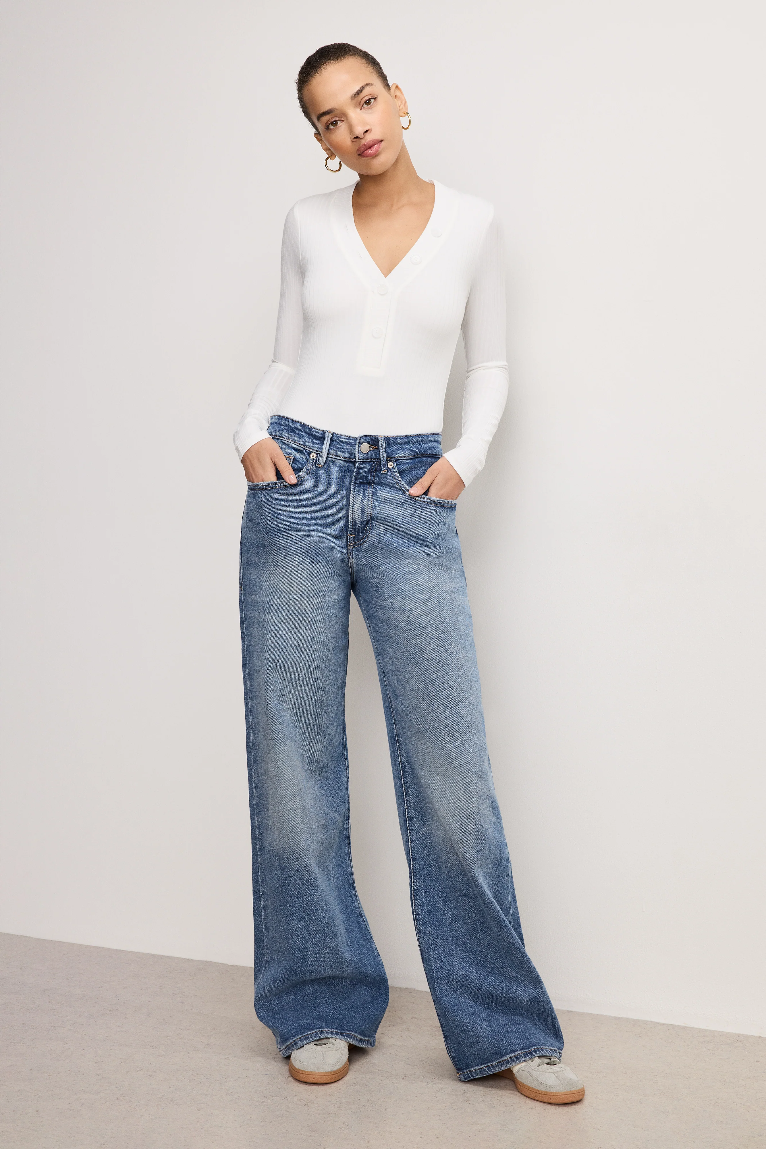 RIBBED HENLEY BODYSUIT Ivory001