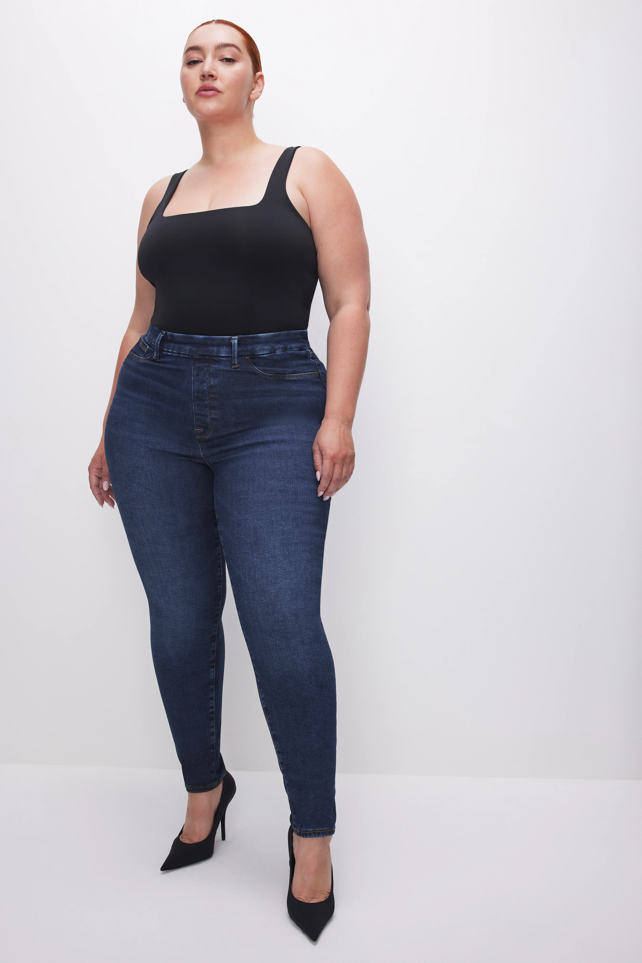 POWER STRETCH PULL-ON SKINNY JEANS Indigo491 8 POWER STRETCH PULL-ON SKINNY JEANS Indigo491