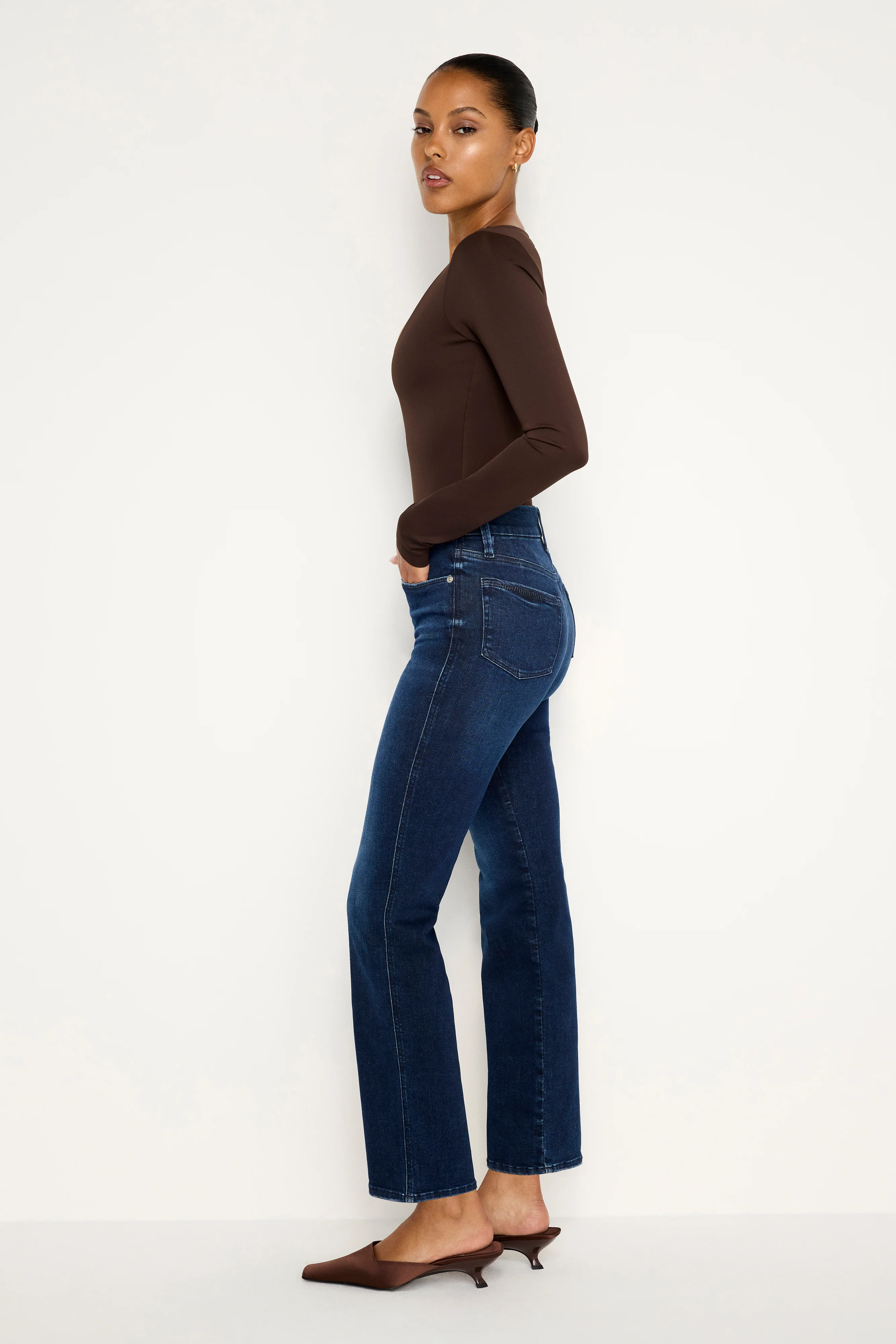 ALWAYS FITS GOOD CURVE STRAIGHT JEANS Indigo707