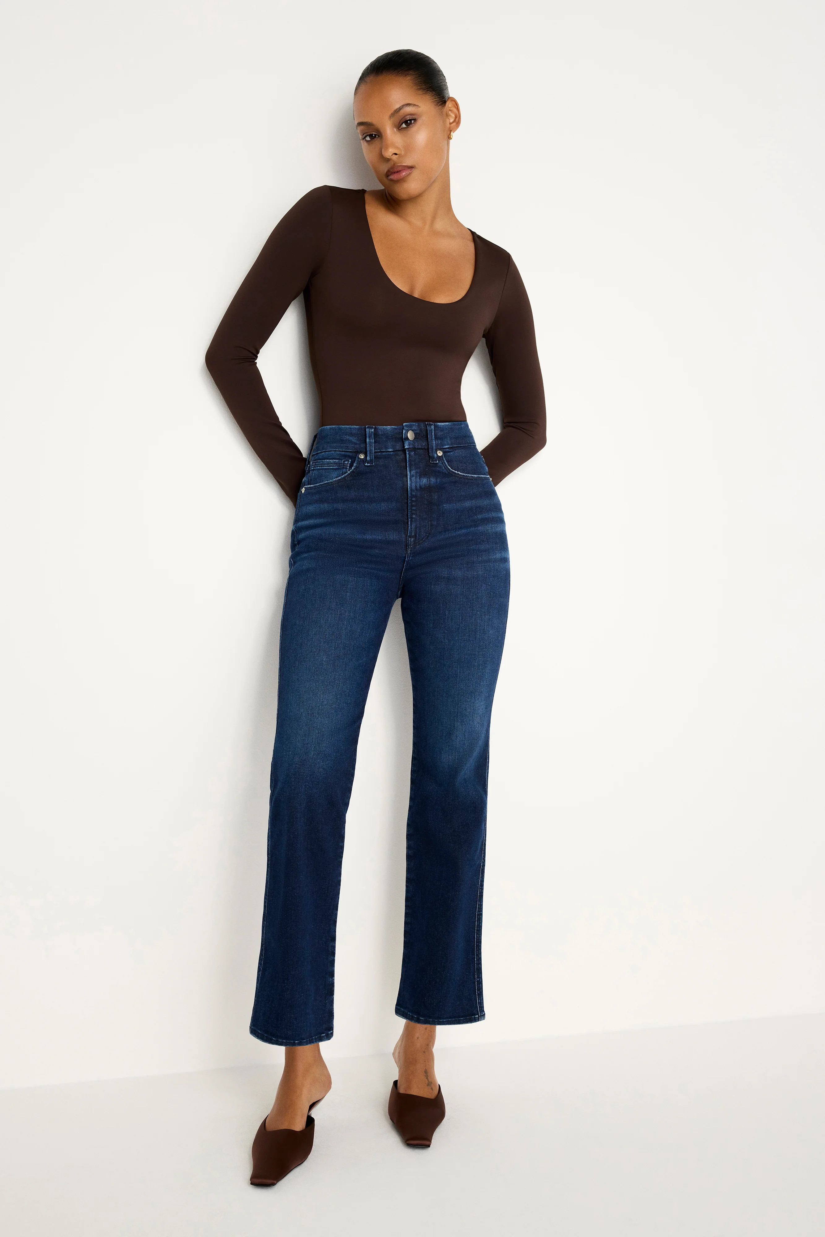 ALWAYS FITS GOOD CURVE STRAIGHT JEANS Indigo707 3 ALWAYS FITS GOOD CURVE STRAIGHT JEANS Indigo707