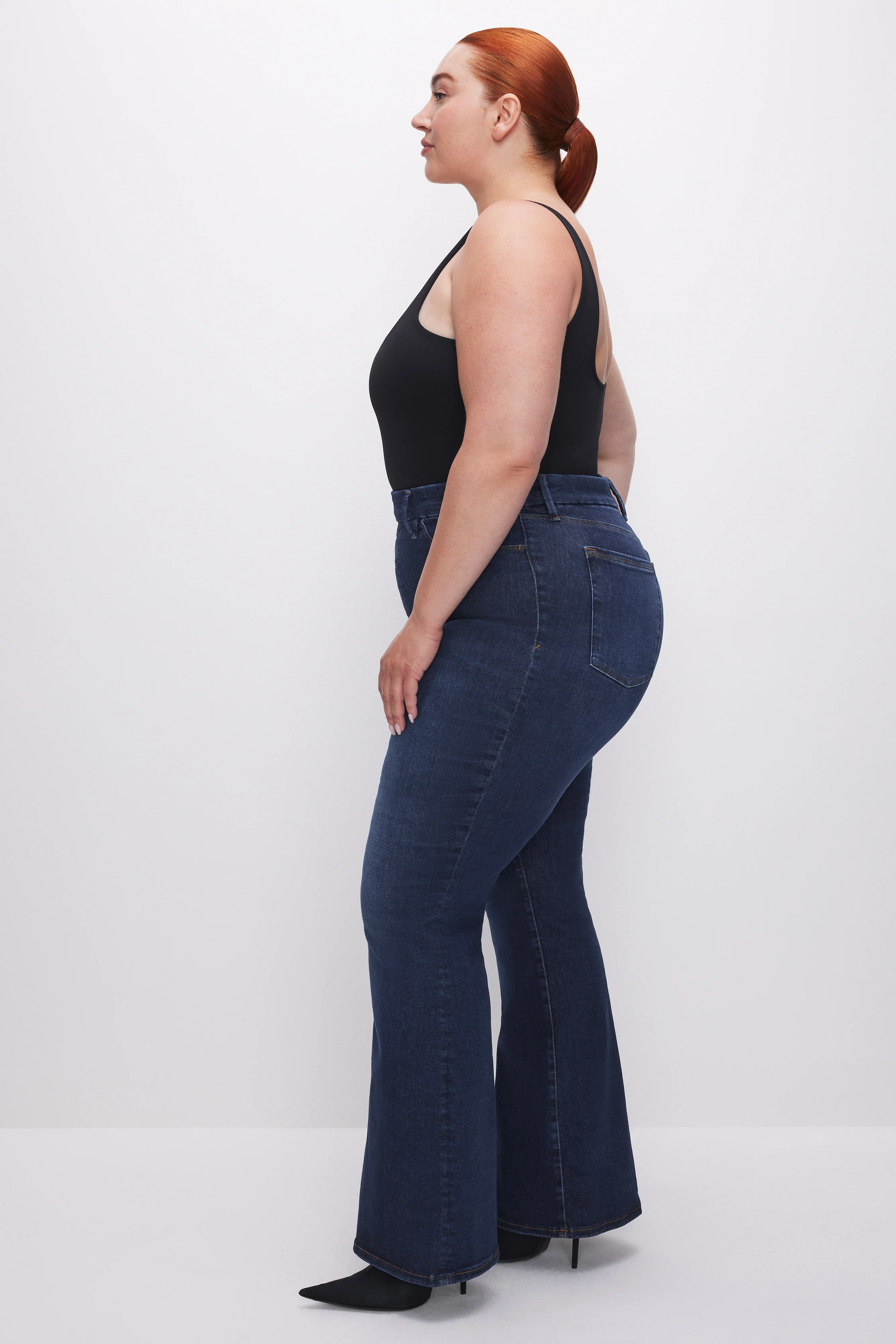 POWER STRETCH PULL-ON FLARE JEANS Indigo491 10 POWER STRETCH PULL-ON FLARE JEANS Indigo491
