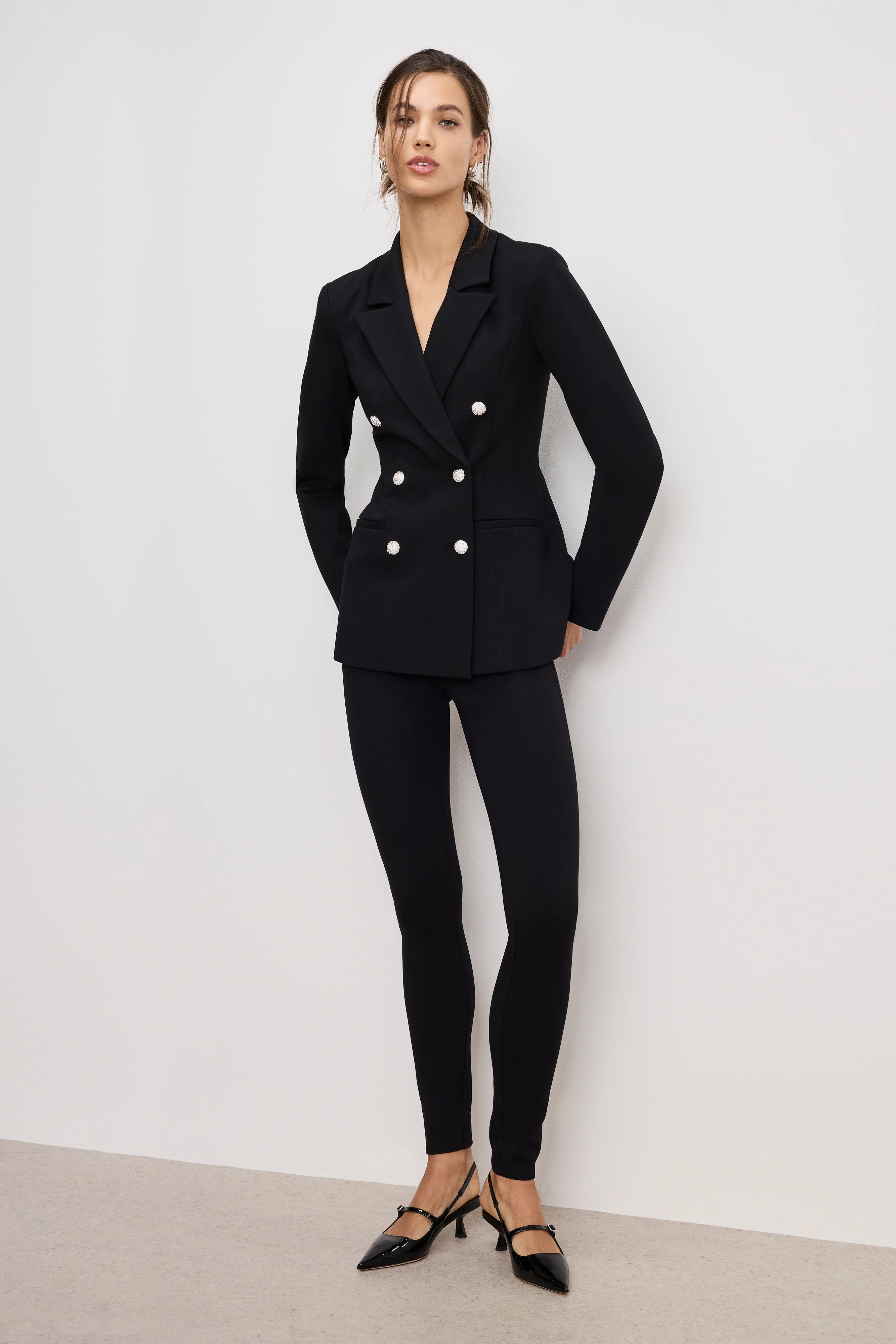 PONTE GOOD WAIST LEGGINGS Black001