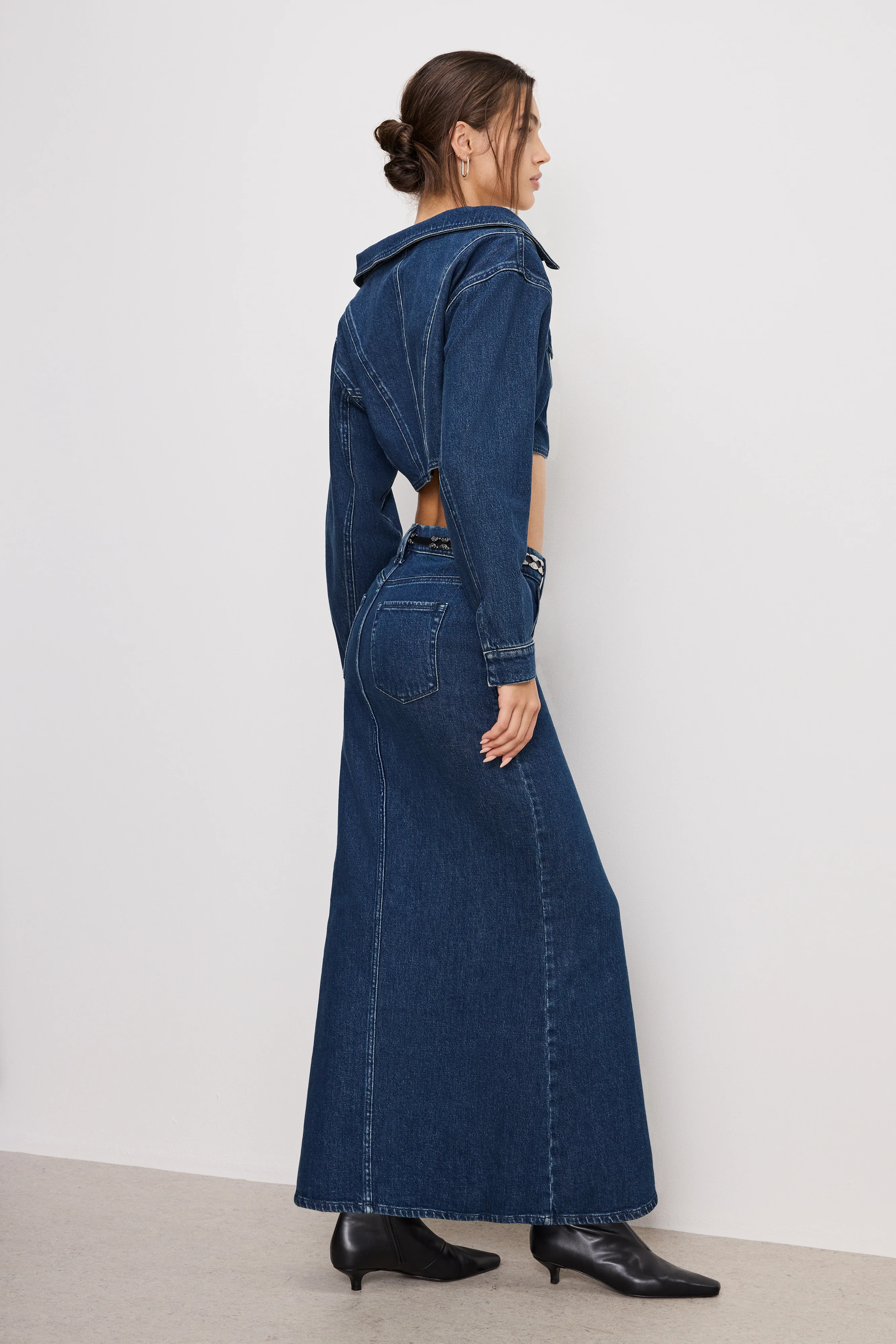 DENIM MAXI SKIRT Indigo724