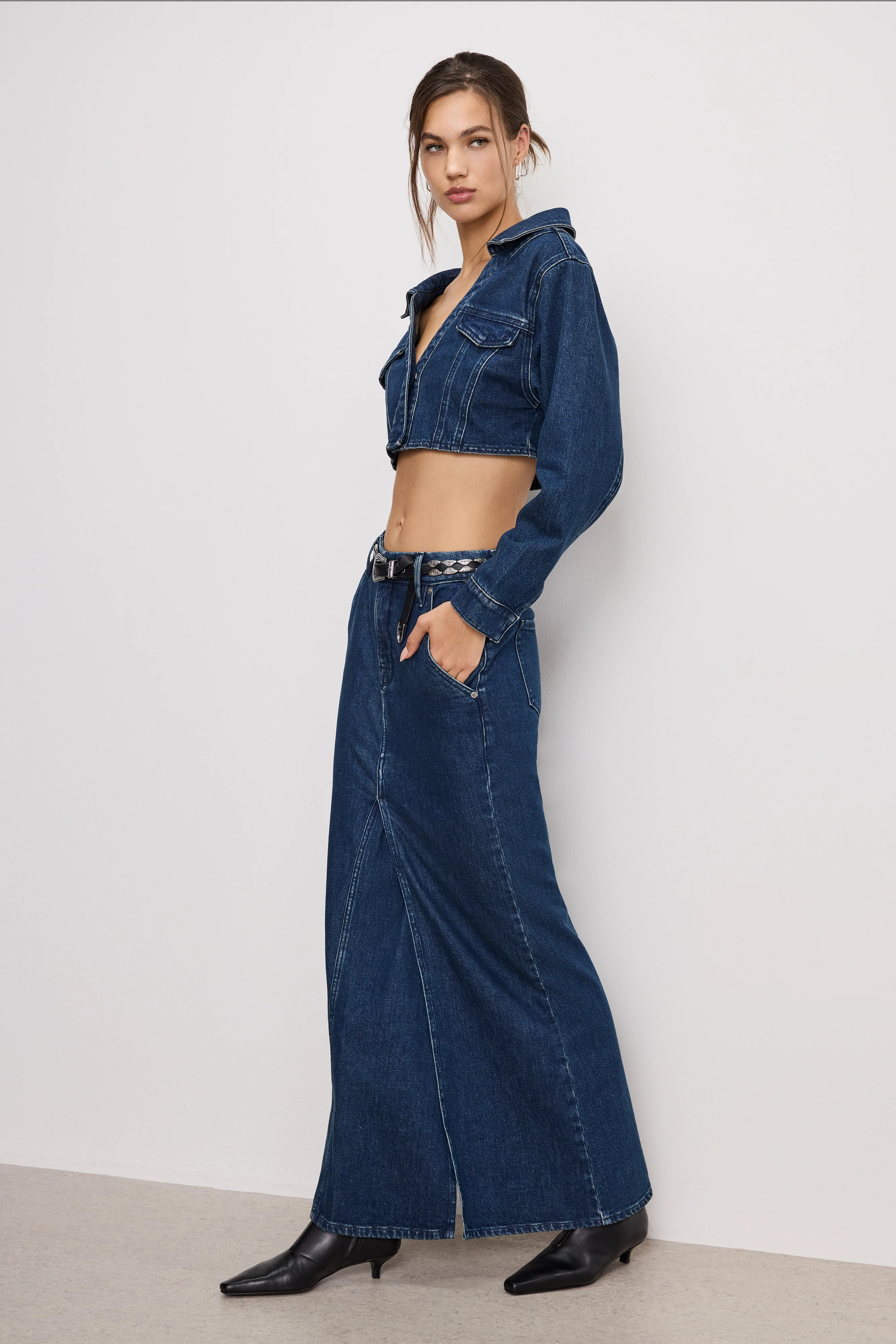 DENIM MAXI SKIRT Indigo724 3 DENIM MAXI SKIRT Indigo724