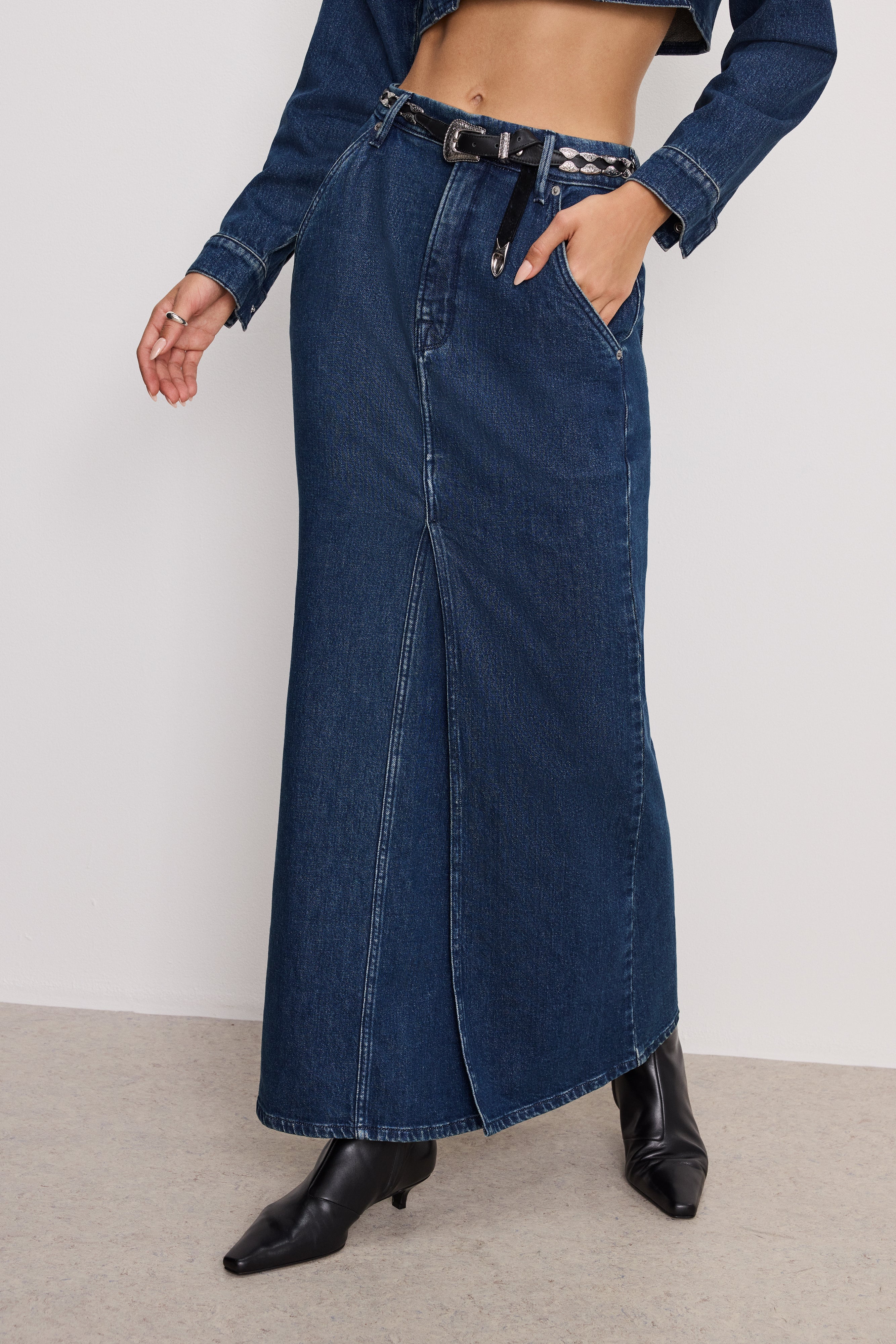 DENIM MAXI SKIRT Indigo724 4 DENIM MAXI SKIRT Indigo724