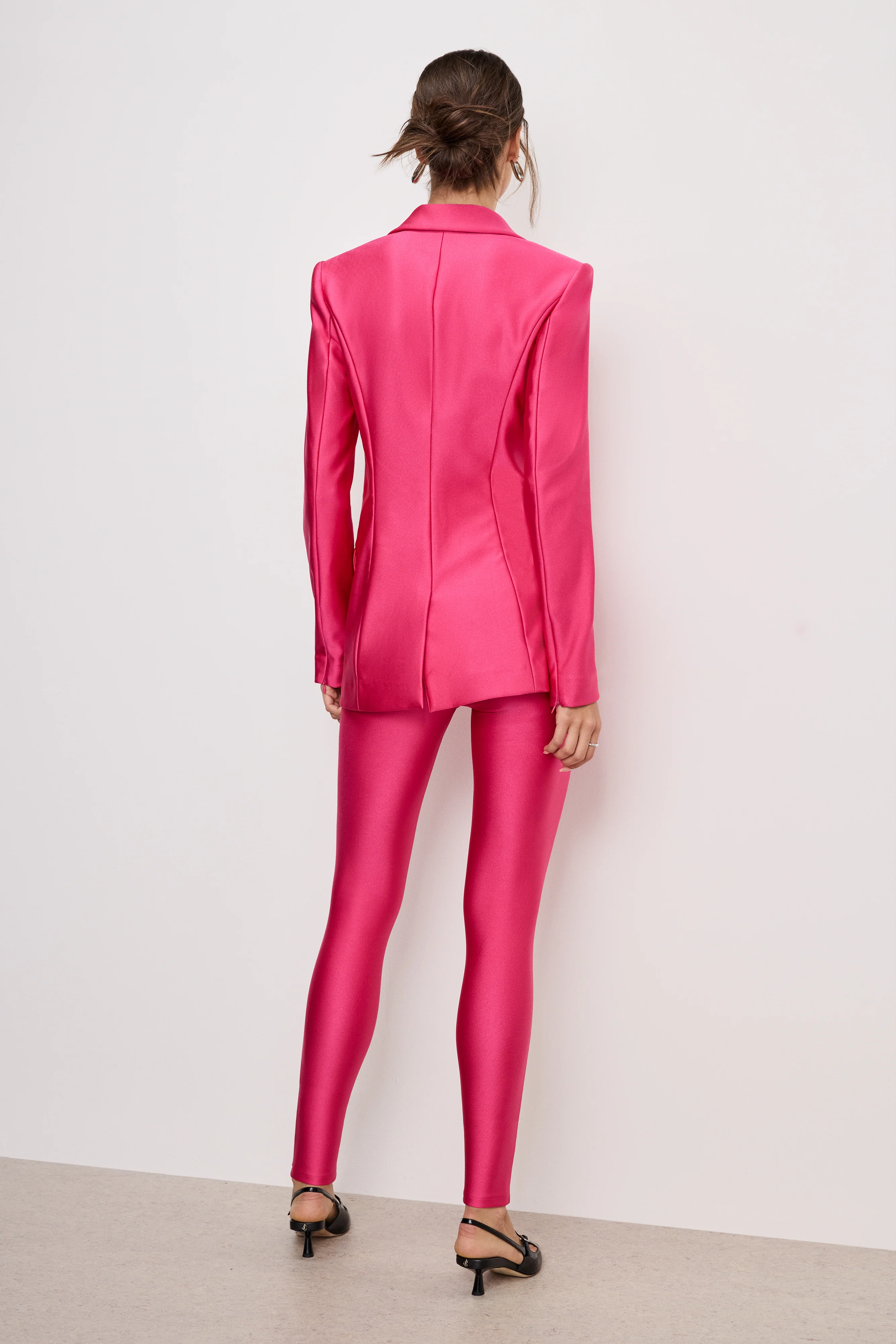 COMPRESSION SHINE GOOD WAIST LEGGINGS Ballerina pink004