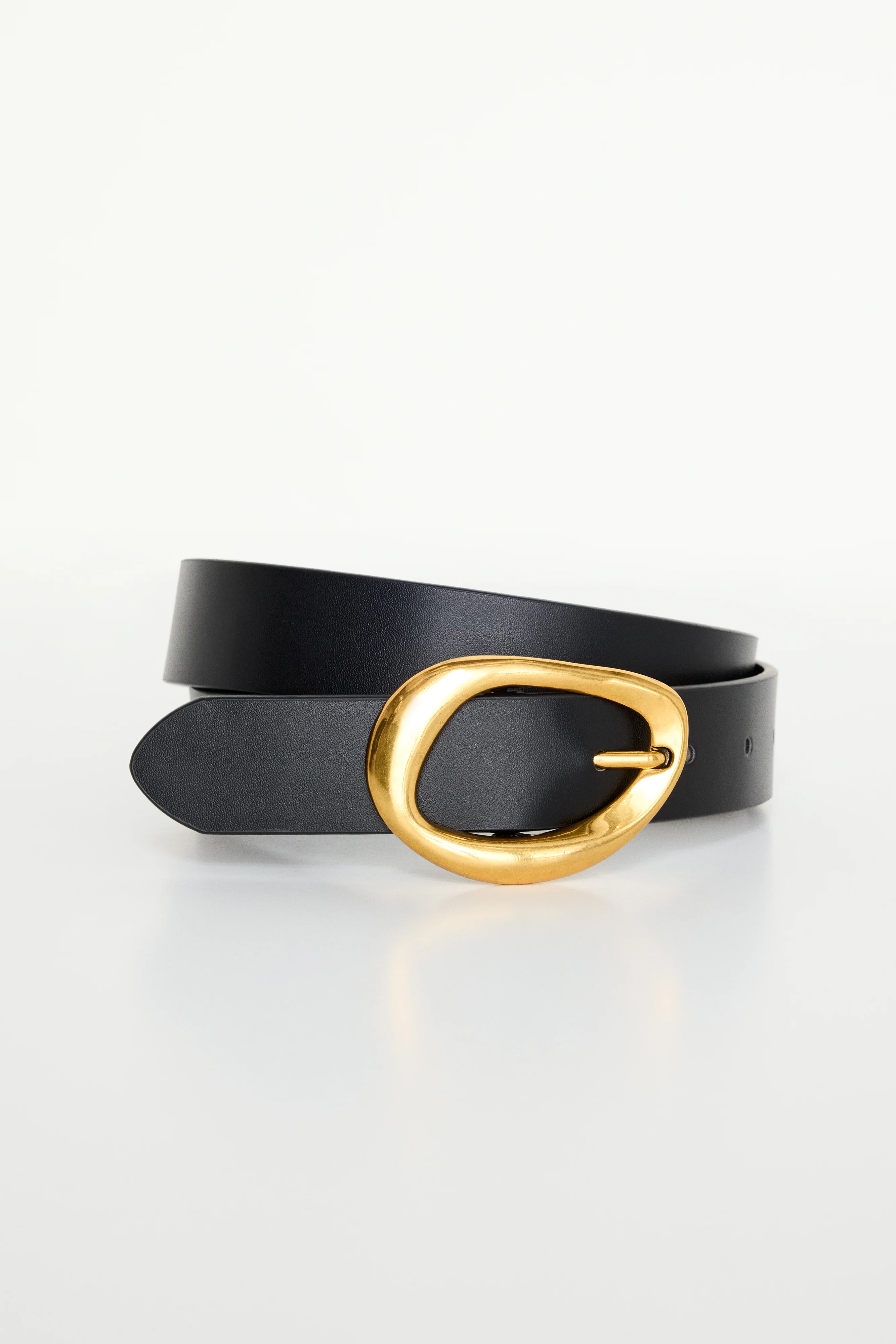 CLASSIC OVAL BUCKLE BELT Black001
