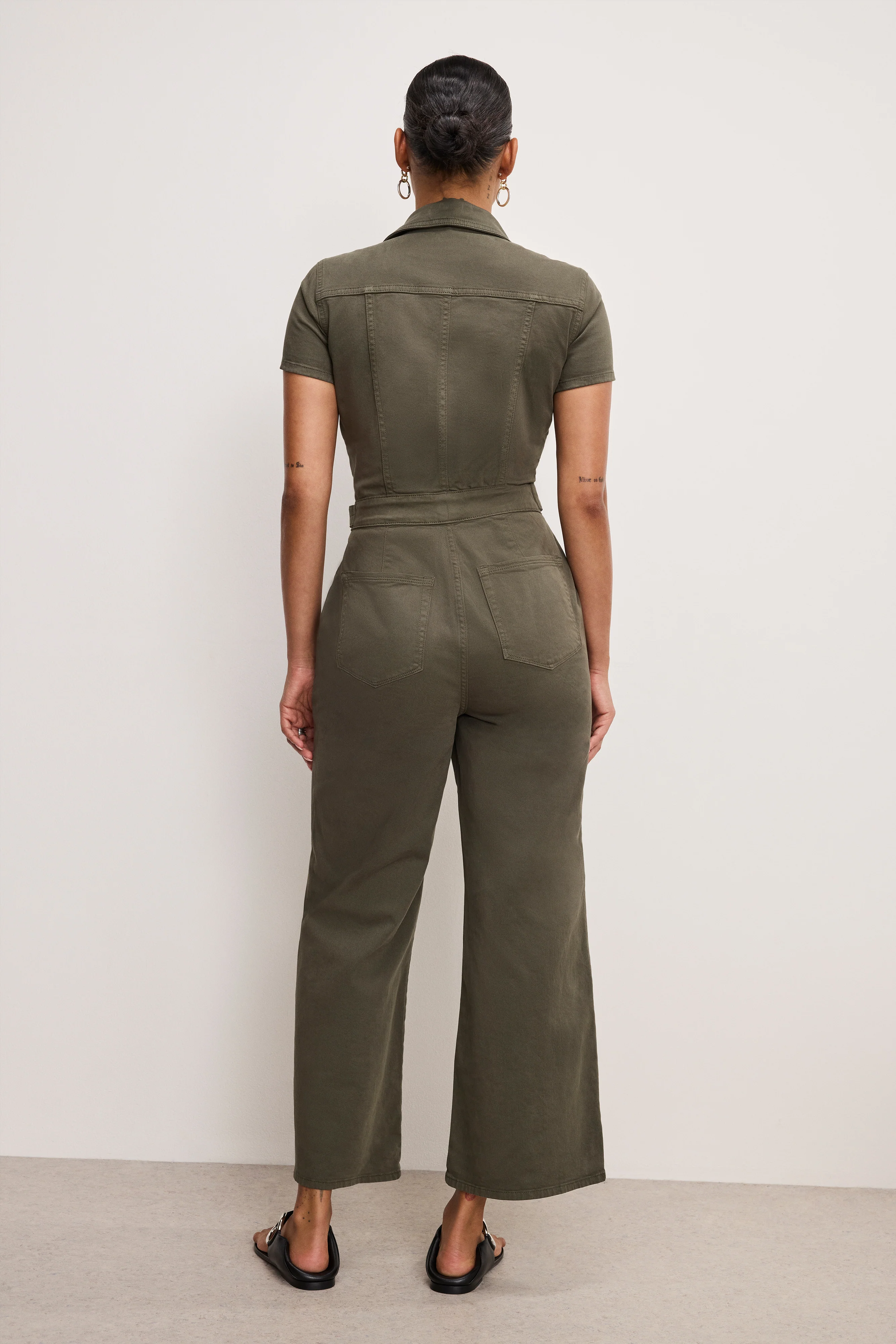 FIT FOR SUCCESS TWILL PALAZZO CROPPED JUMPSUIT Fatigue001 3 FIT FOR SUCCESS TWILL PALAZZO CROPPED JUMPSUIT Fatigue001