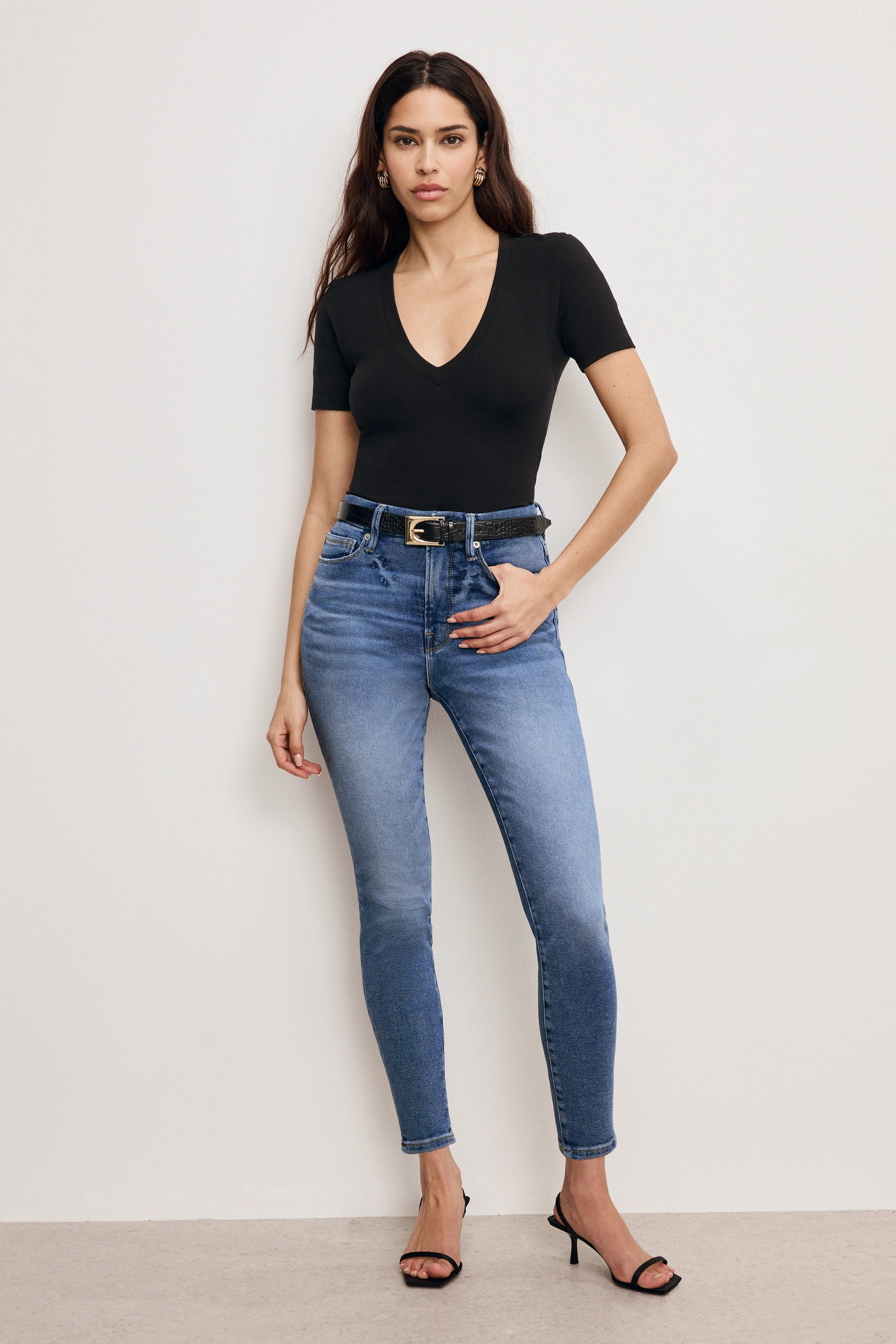 GOOD WAIST SKINNY CROPPED JEANS Indigo326