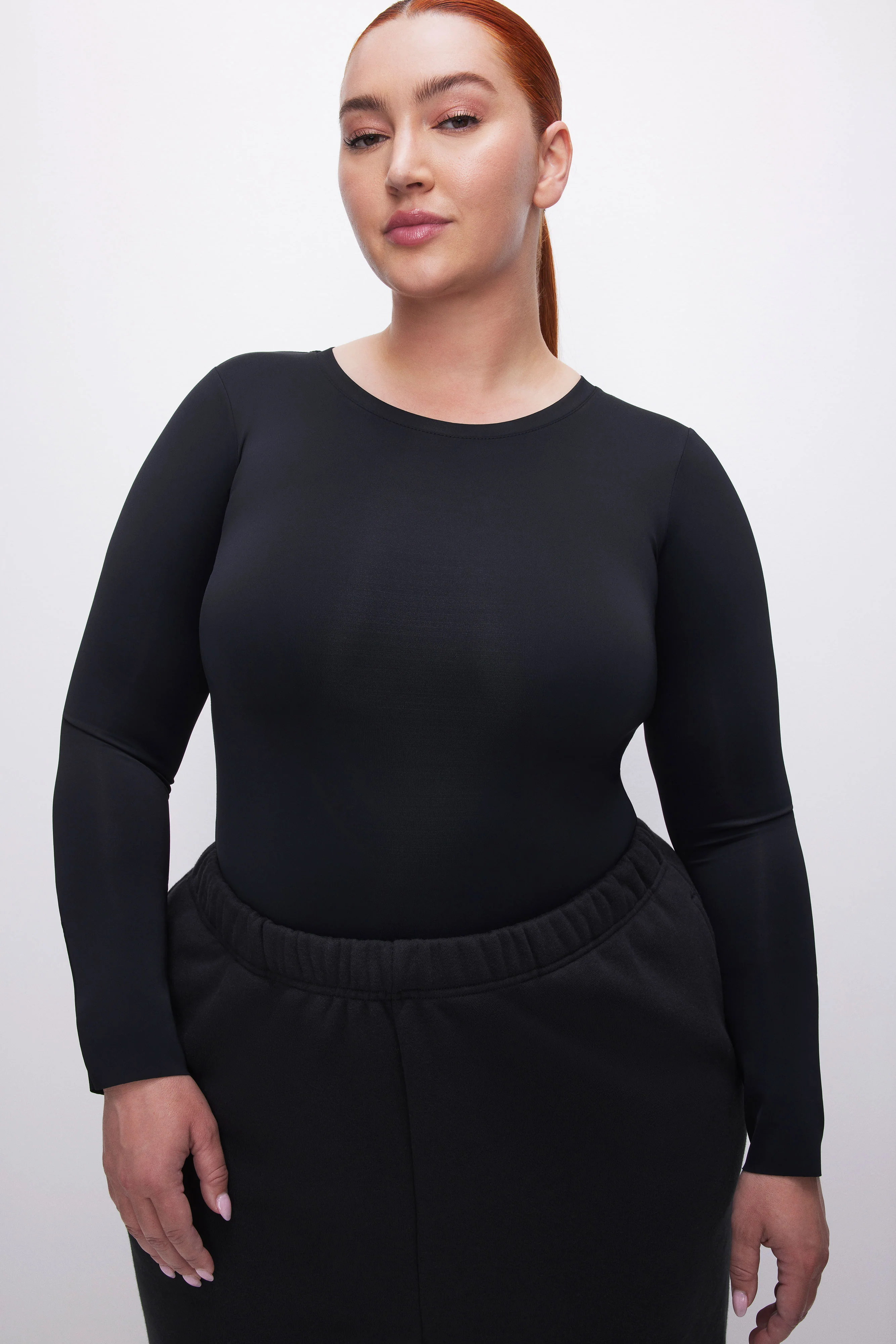 SCULPTING CREWNECK BODYSUIT Black001 8 SCULPTING CREWNECK BODYSUIT Black001