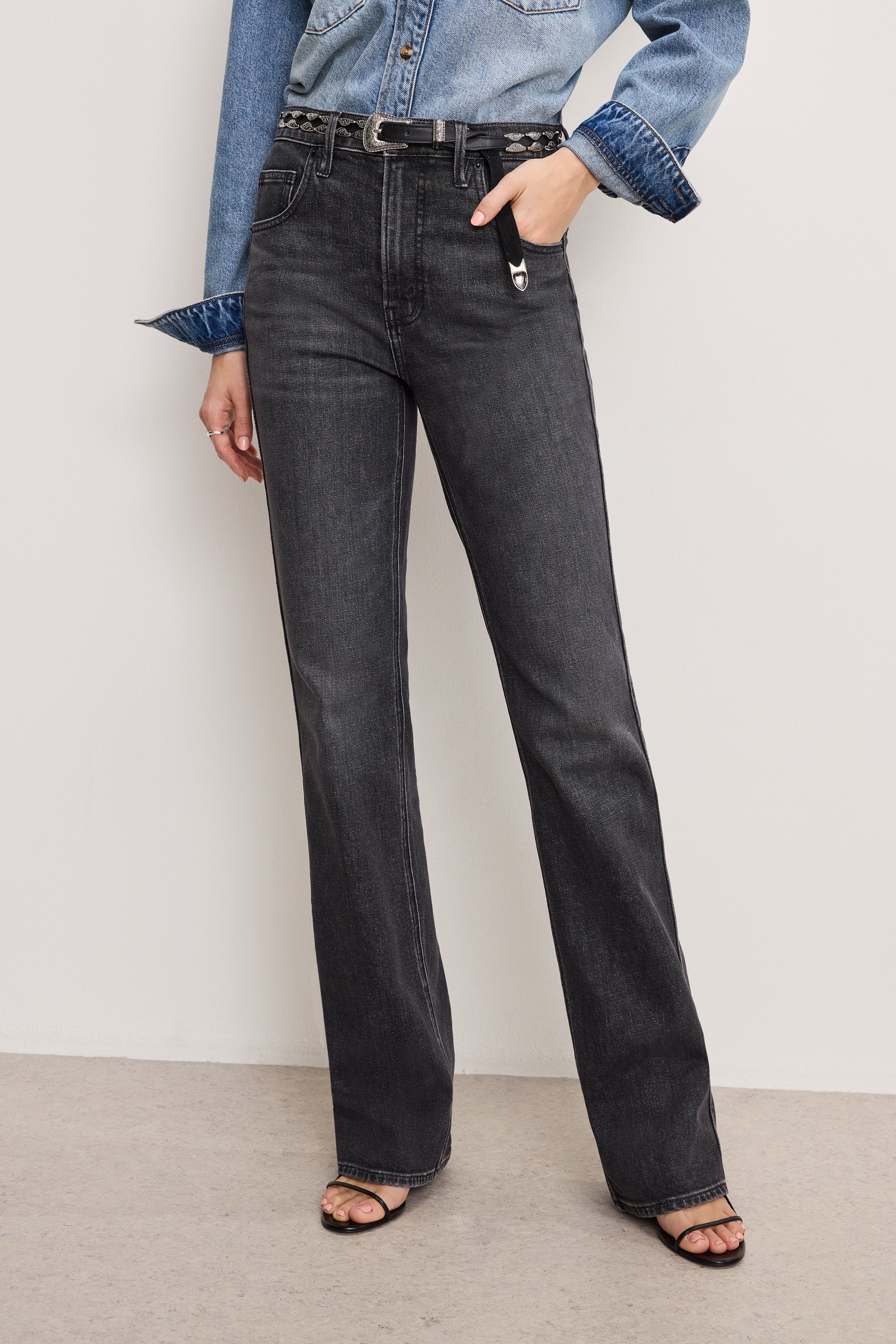 GOOD COWBOY BOOTCUT JEANS Black354