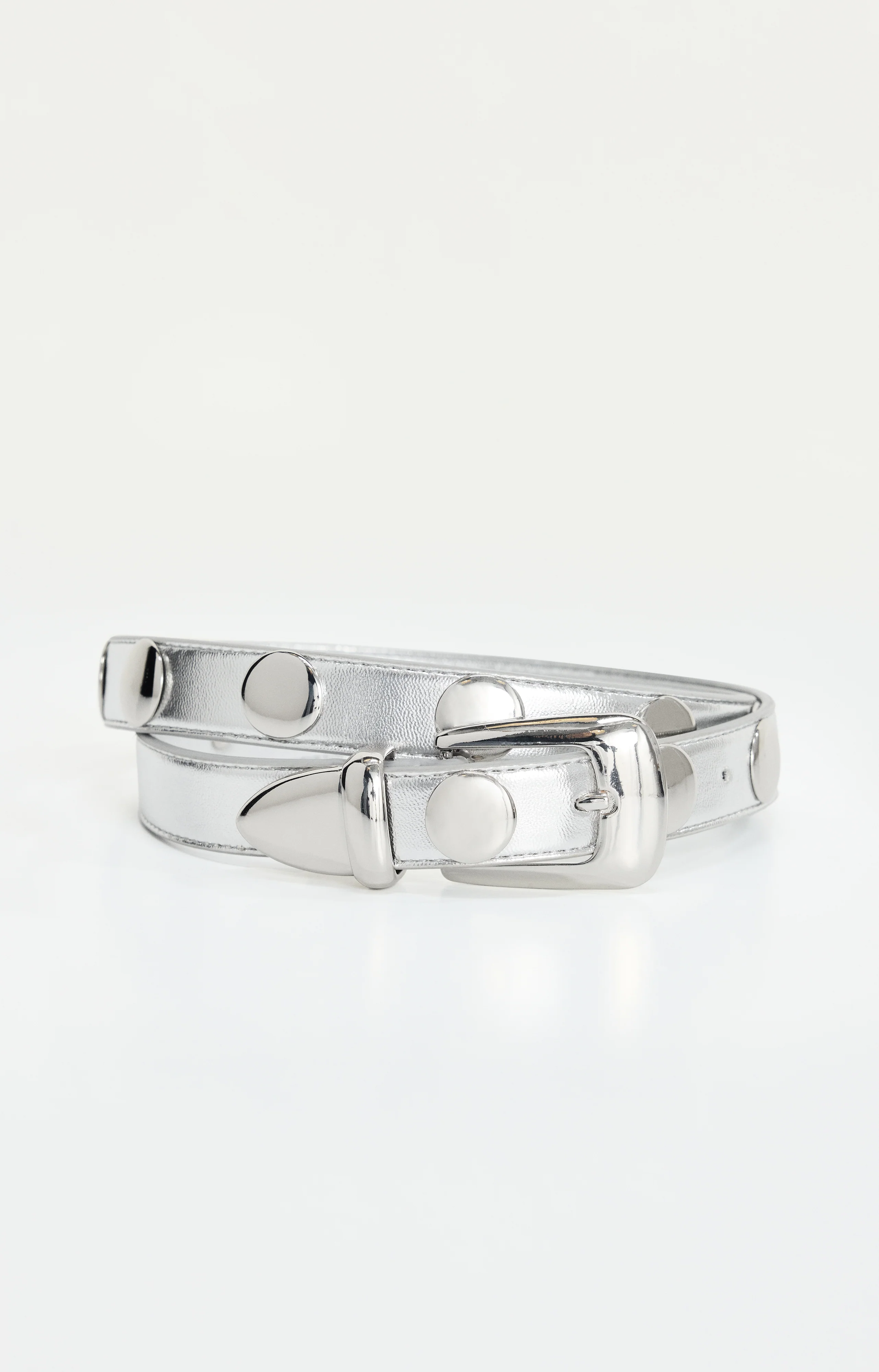 CLASSIC STUDDED SILVER BELT Chrome004