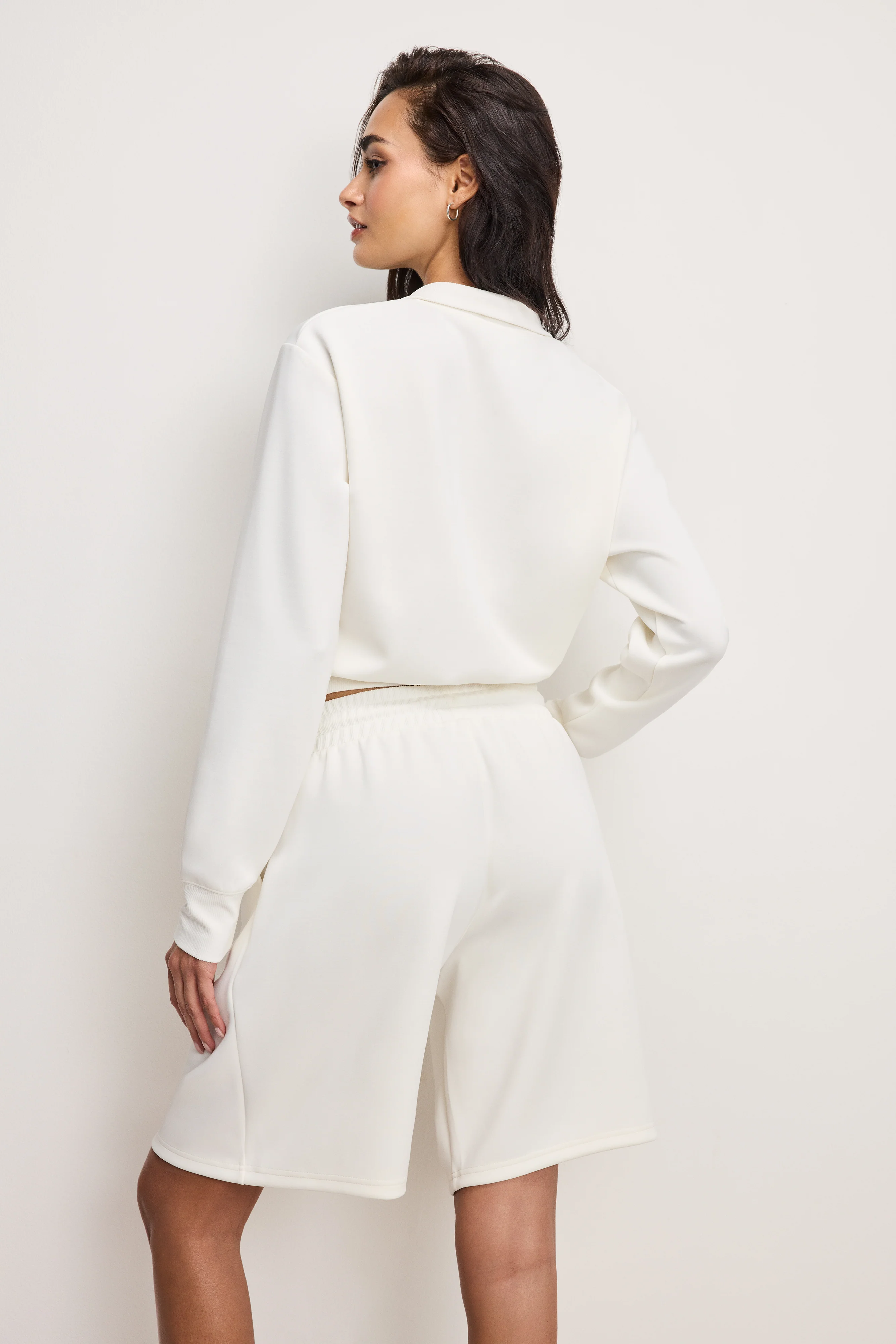 AIR SOFT HALF ZIP SWEATSHIRT Cloud white001