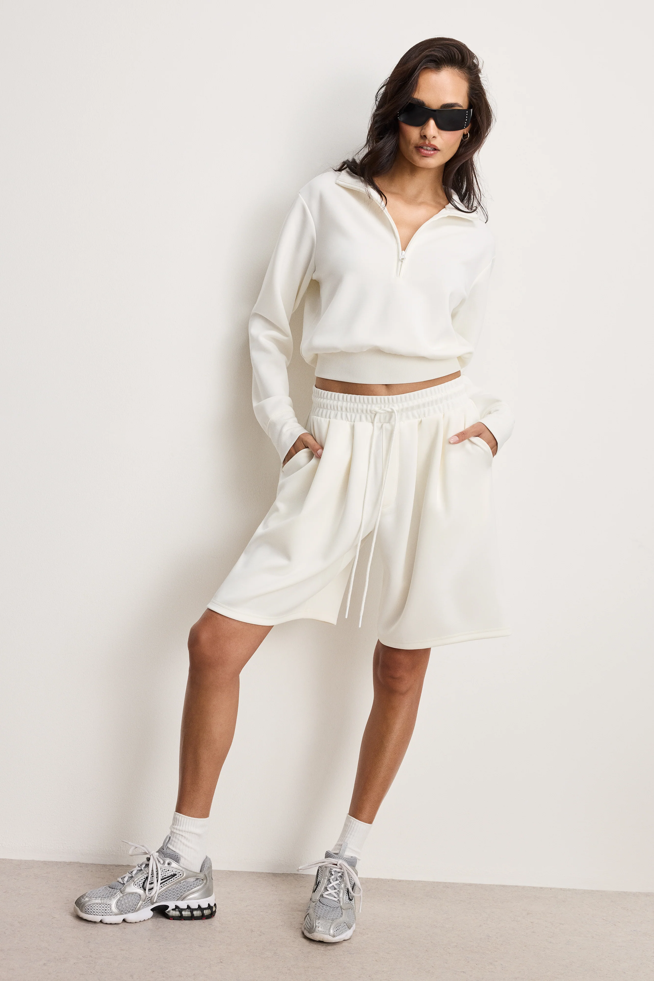 AIR SOFT HALF ZIP SWEATSHIRT Cloud white001 5 AIR SOFT HALF ZIP SWEATSHIRT Cloud white001