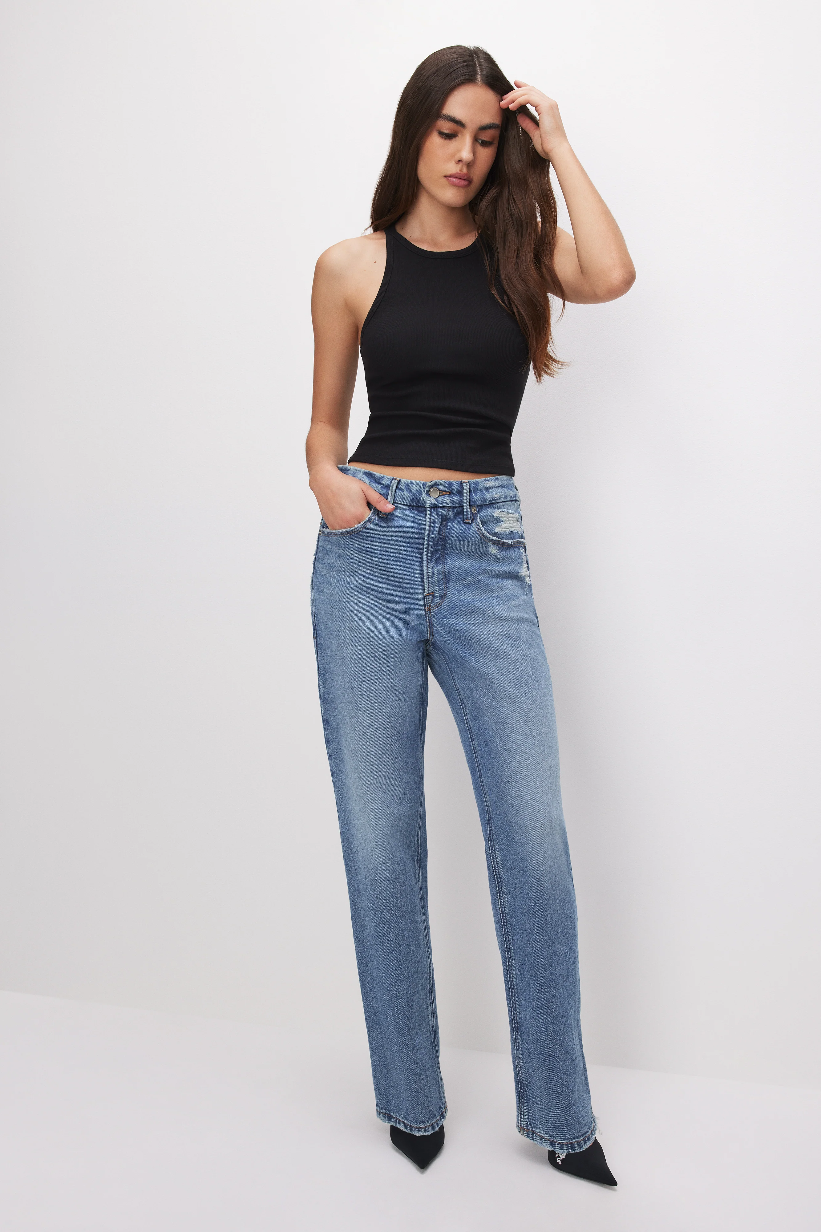 MICRO RIB CREWNECK TANK Black001 3 MICRO RIB CREWNECK TANK Black001