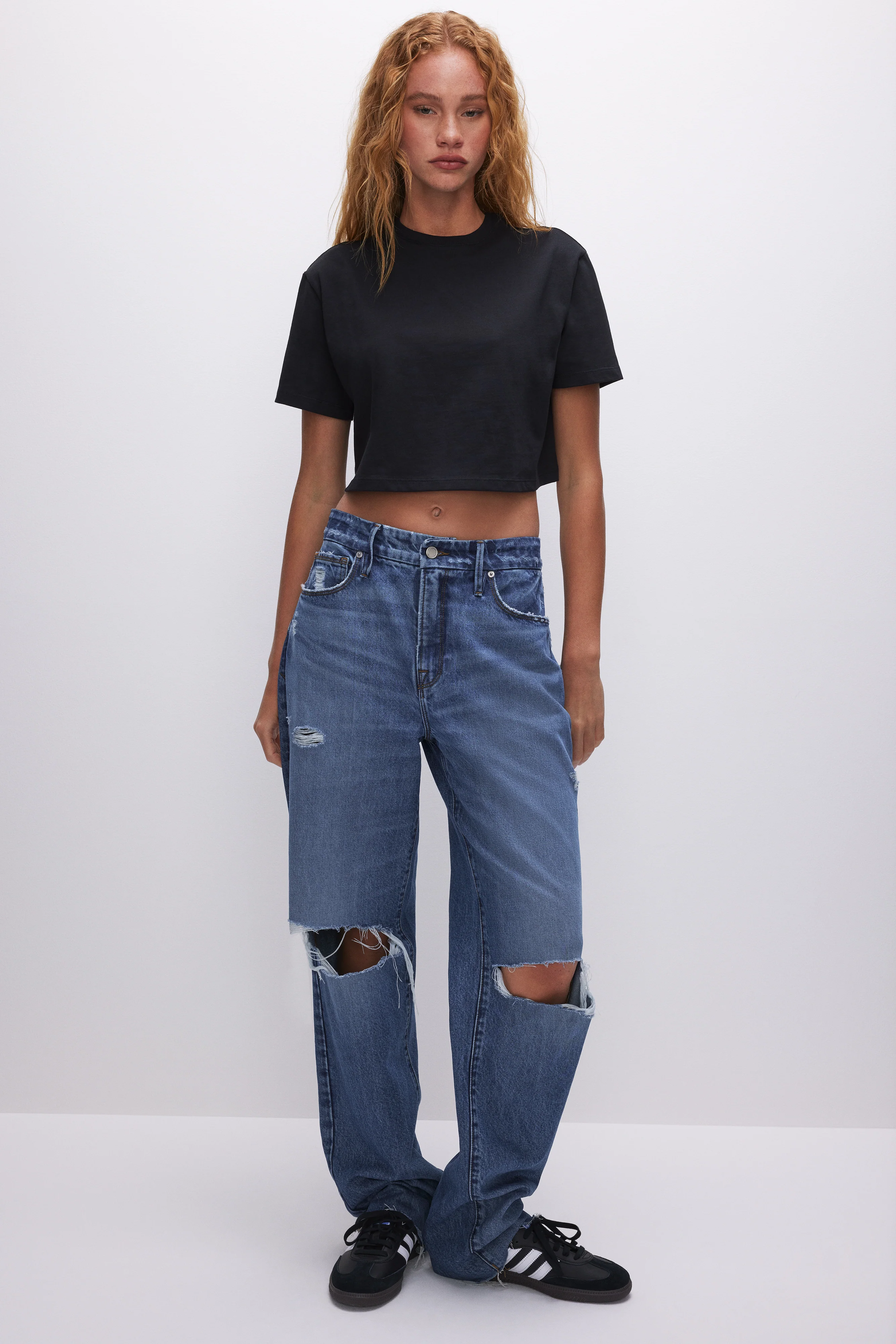 COTTON CROPPED TEE Black001 4 COTTON CROPPED TEE Black001