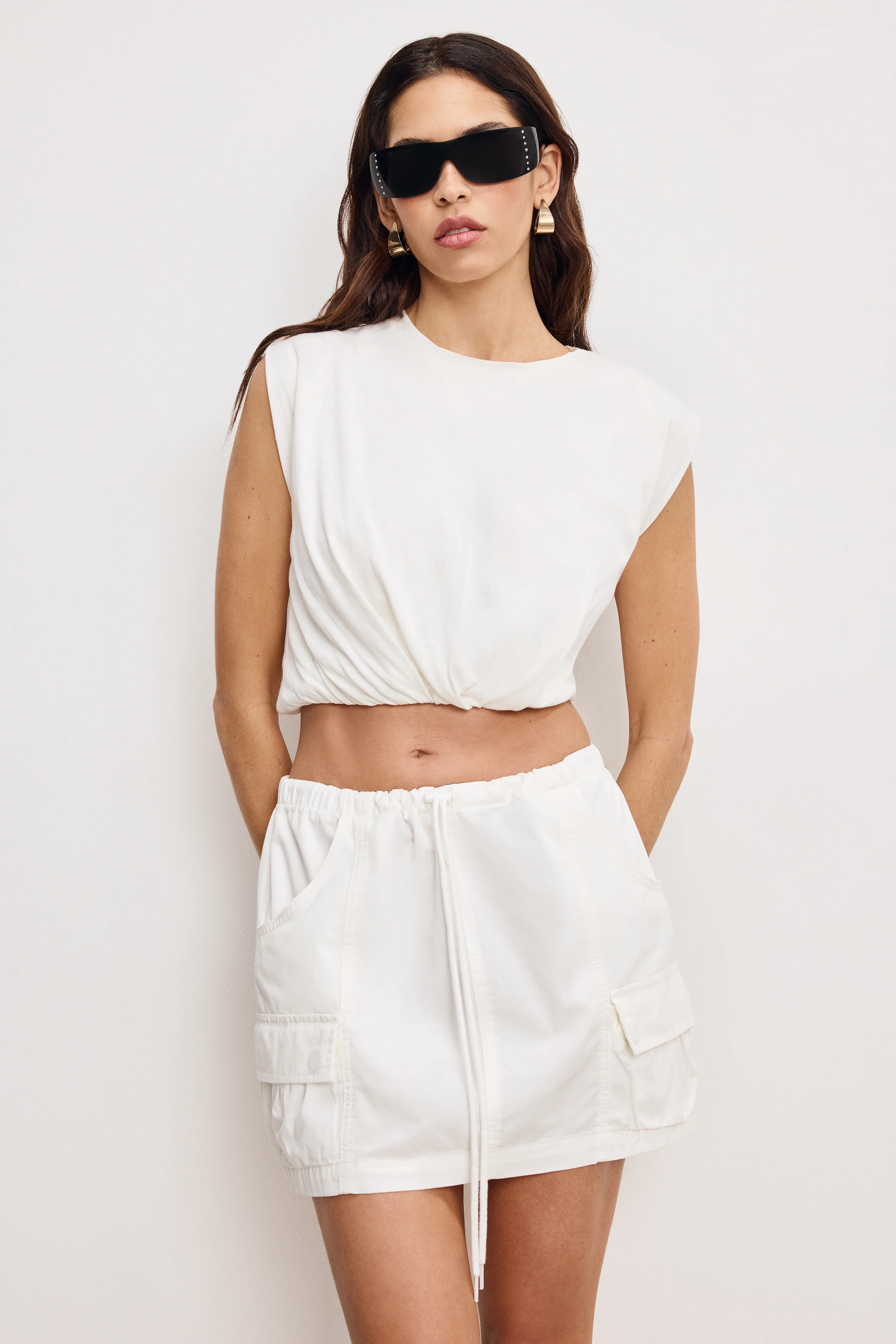 COTTON MUSCLE TEE Cloud white001