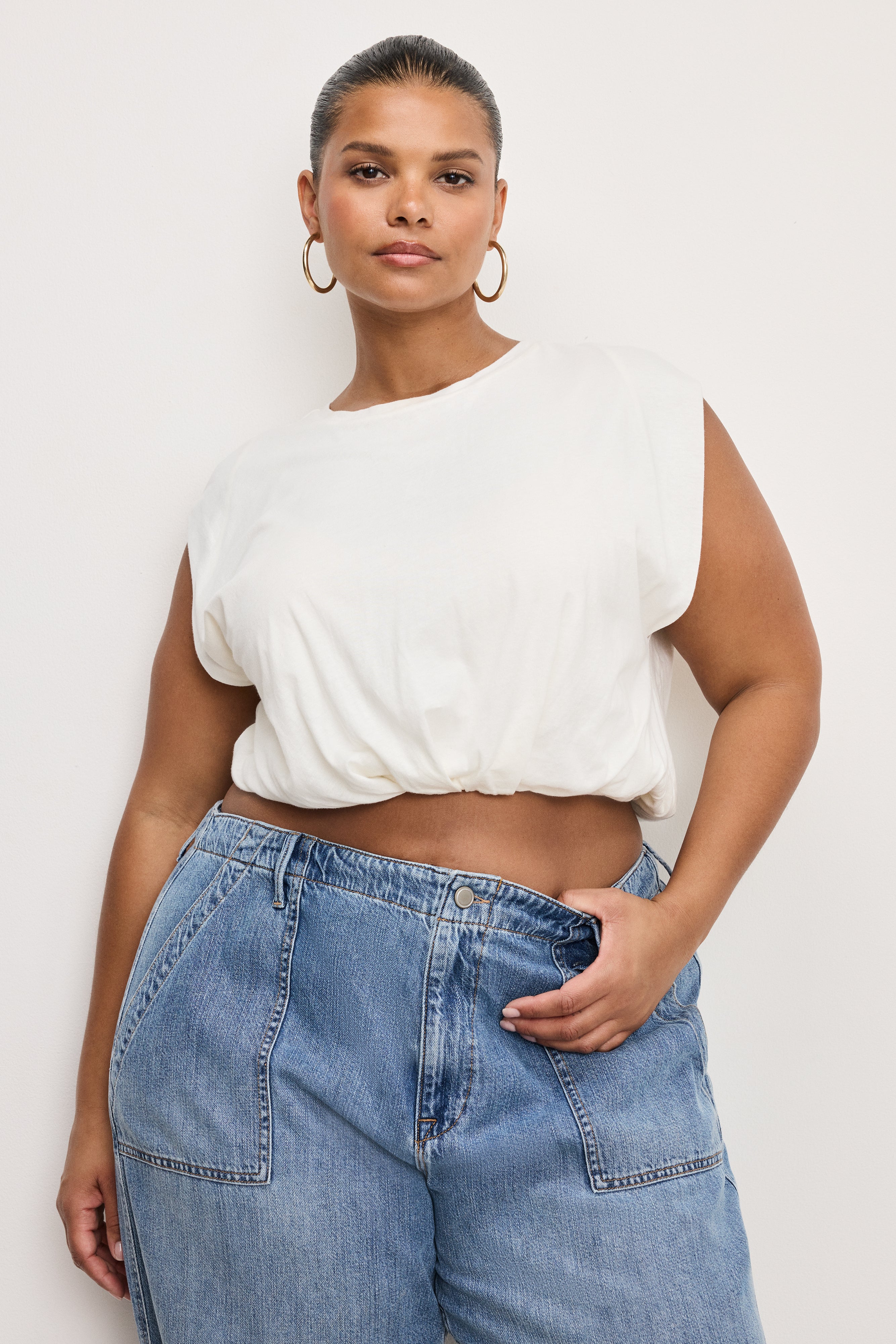 COTTON MUSCLE TEE Cloud white001 4 COTTON MUSCLE TEE Cloud white001