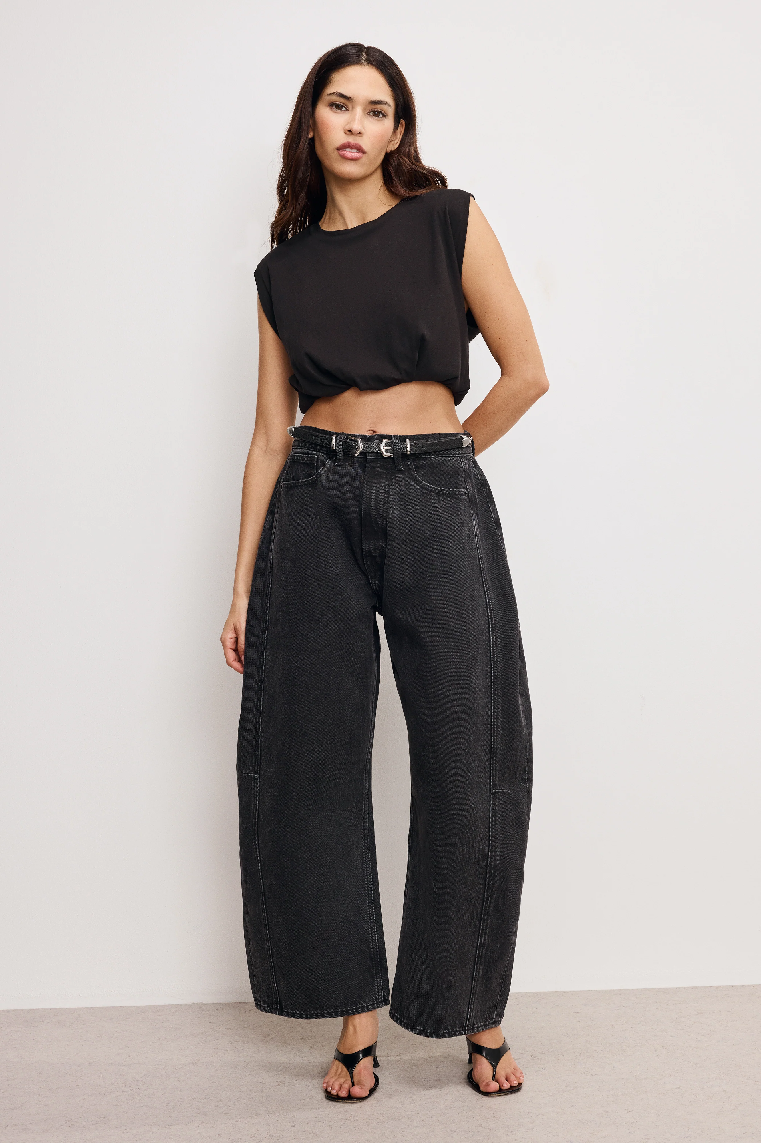 COTTON MUSCLE TEE Black001