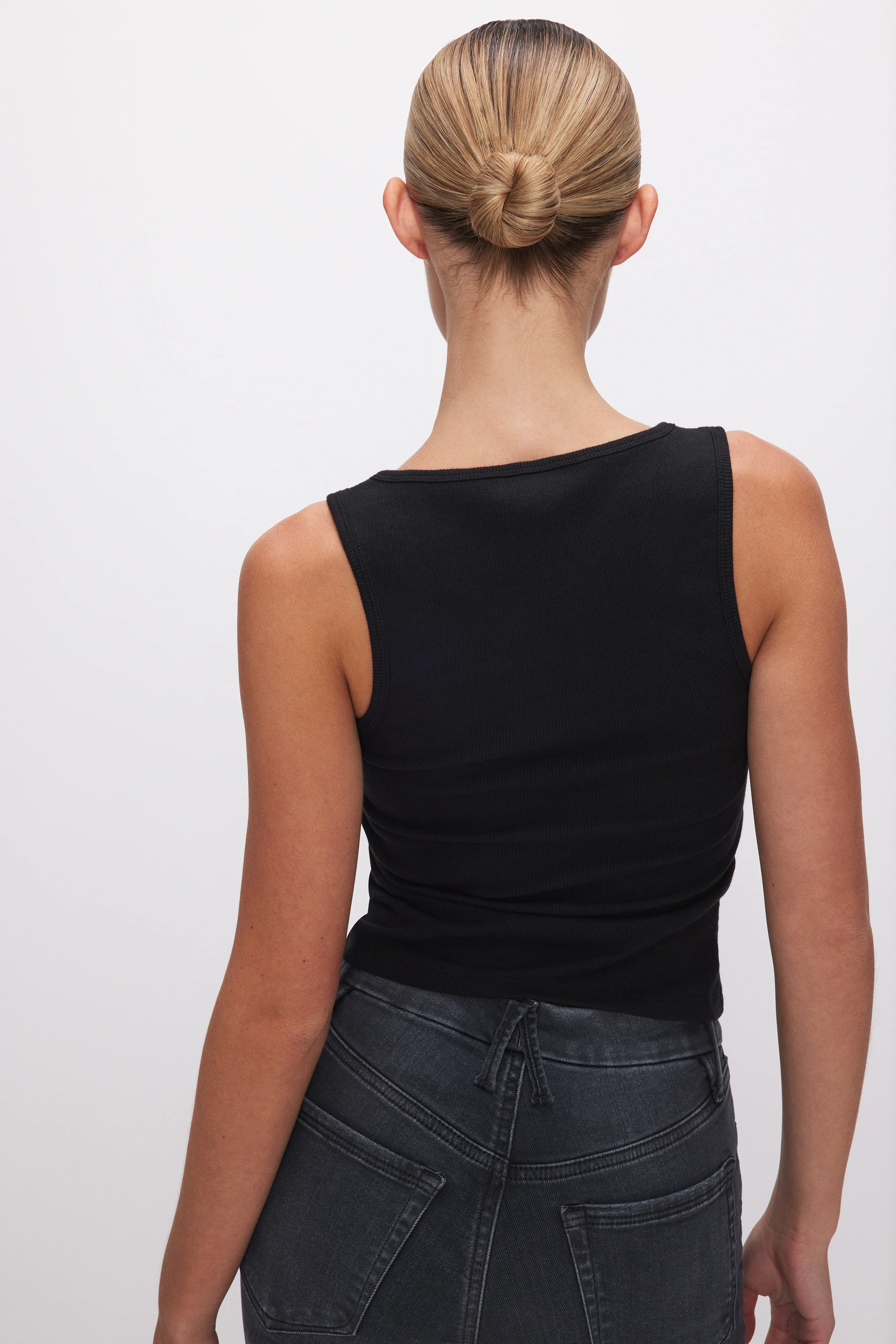 MICRO RIB TANK TOP Black001