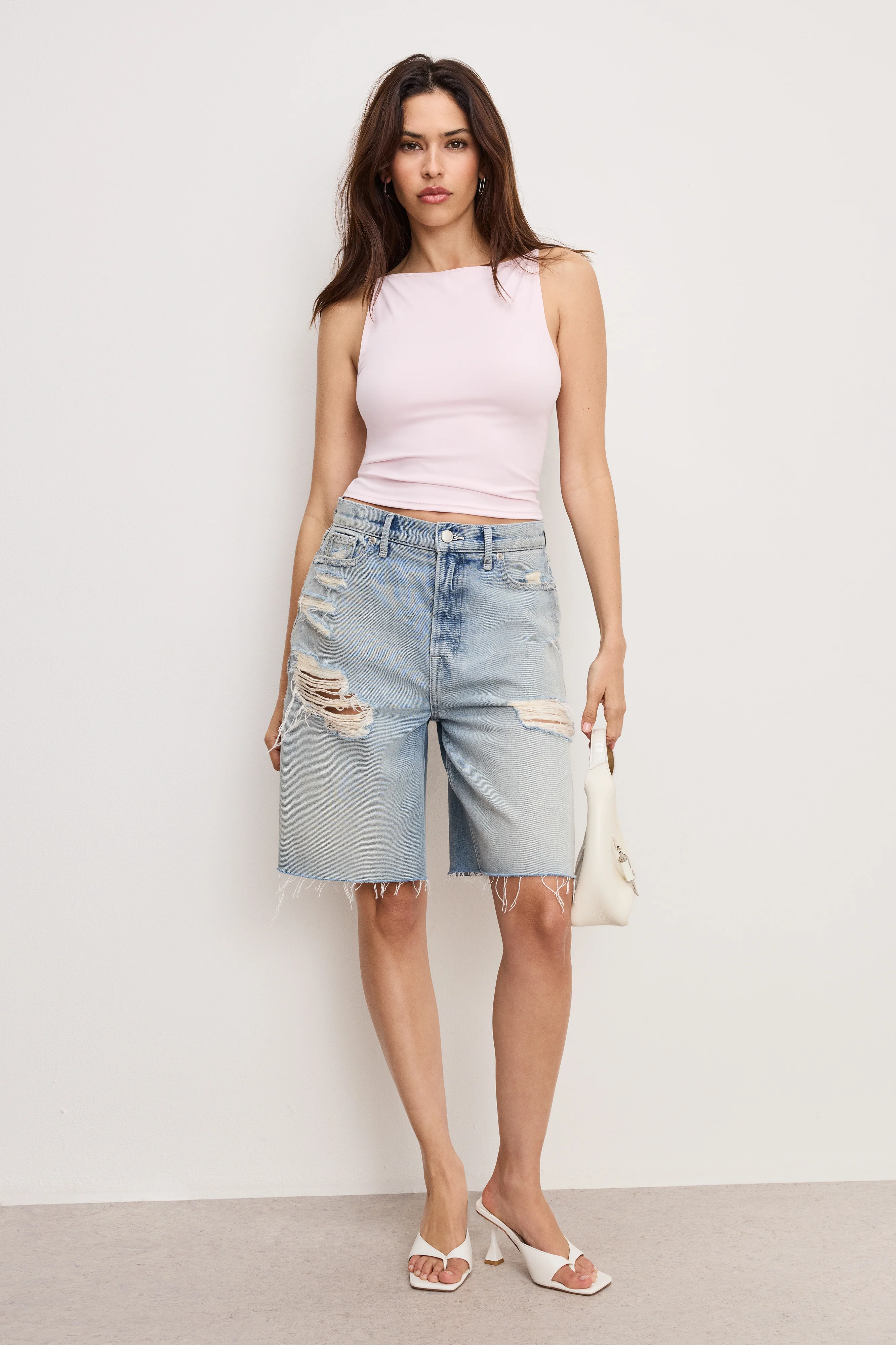 WEIGHTLESS SLEEVELESS TANK Cotton candy pink003