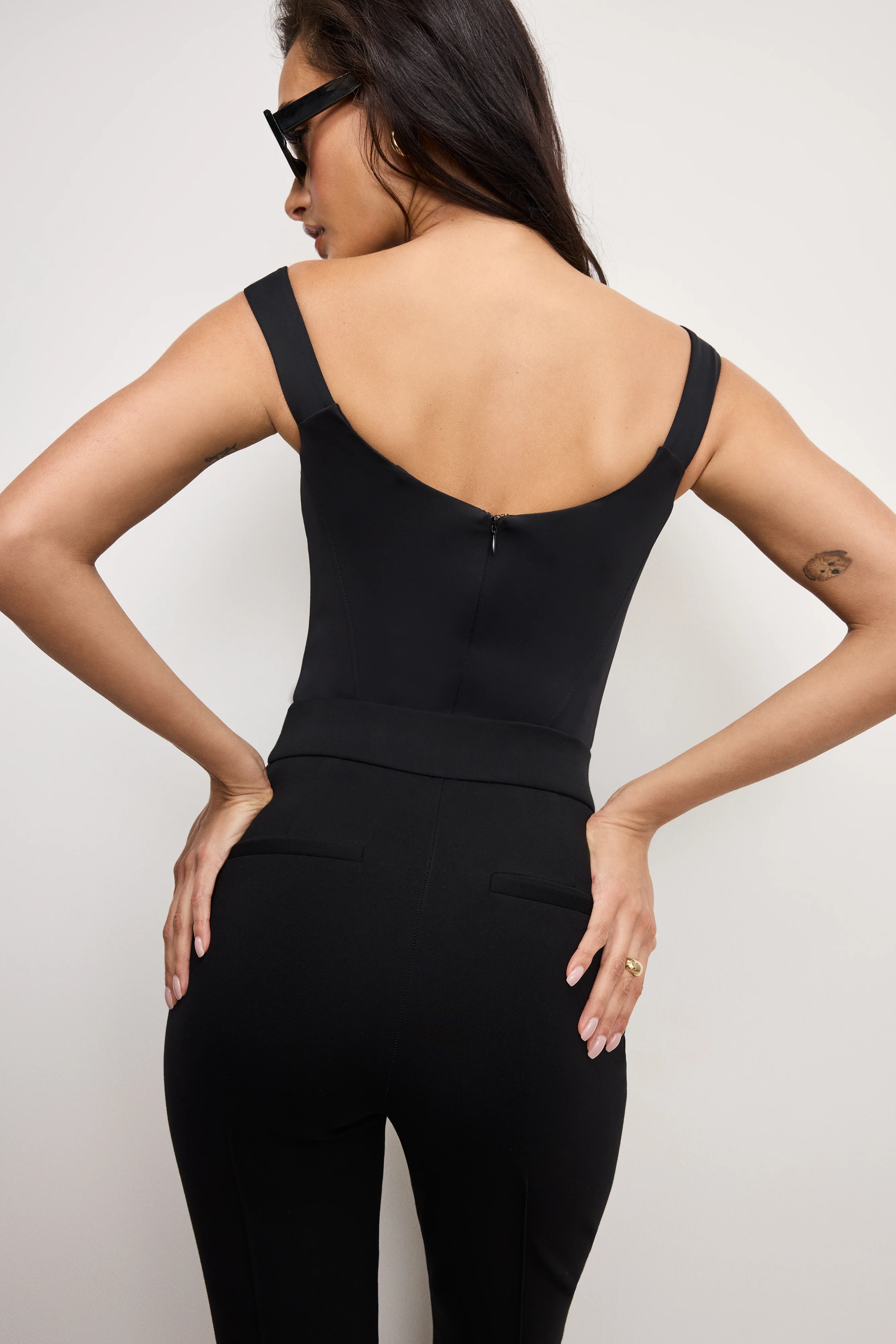 SOFT STRETCH PONTE KICK FLARE PANTS Black001 4 SOFT STRETCH PONTE KICK FLARE PANTS Black001