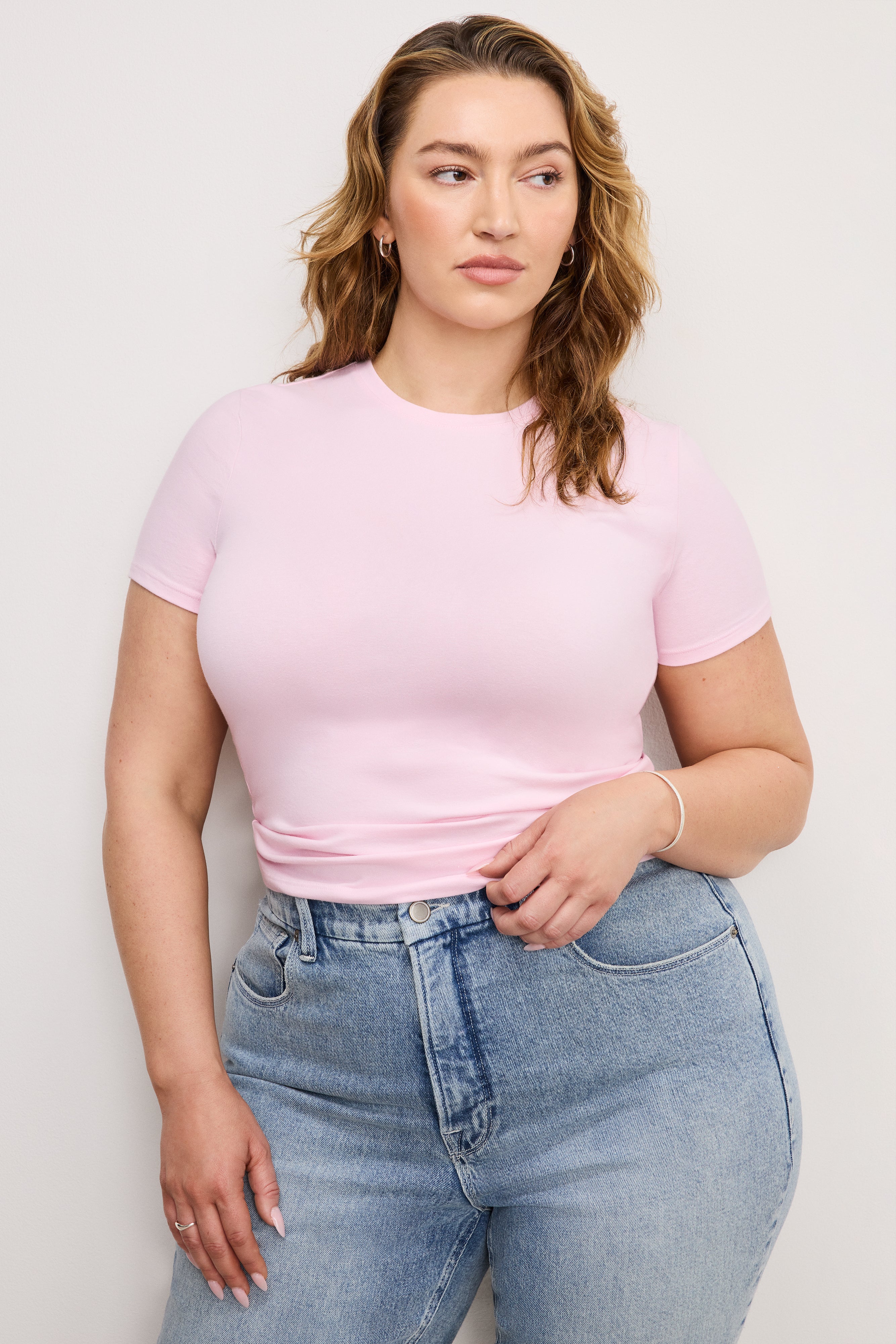 SUPER STRETCH BABY TEE Rose quartz 5 SUPER STRETCH BABY TEE Rose quartz