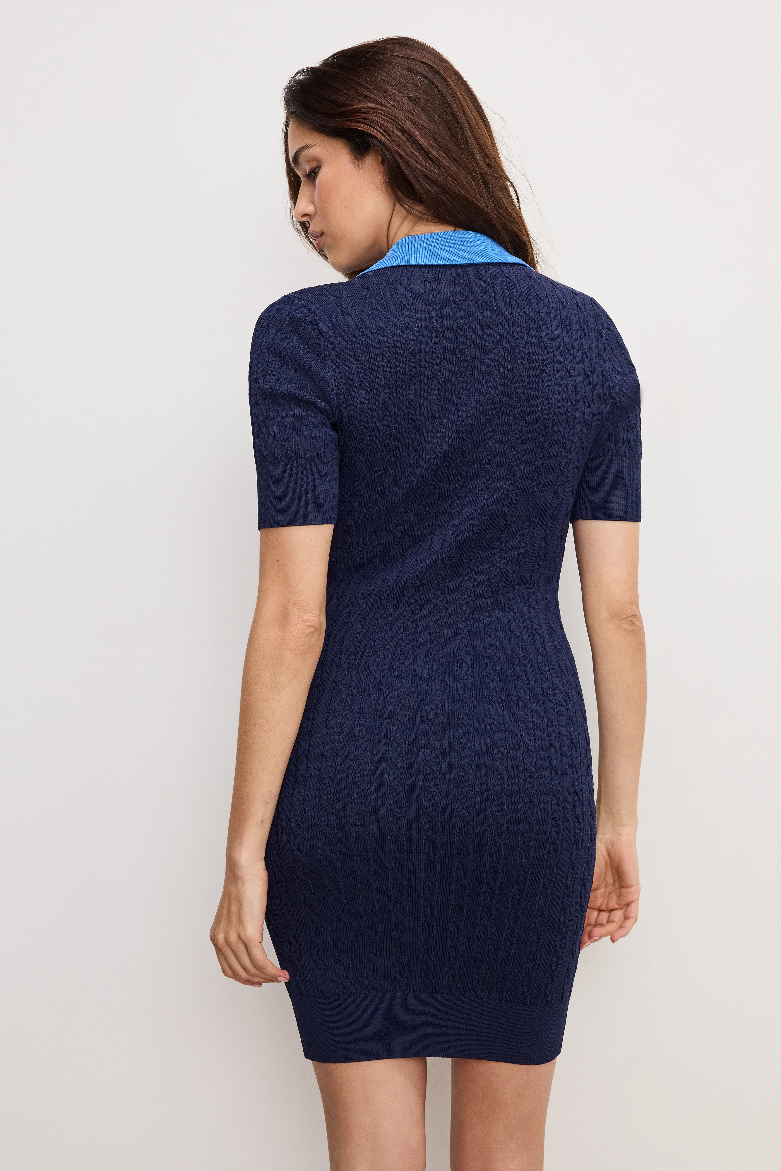 CABLE KNIT MINI DRESS Midnight002 4 CABLE KNIT MINI DRESS Midnight002