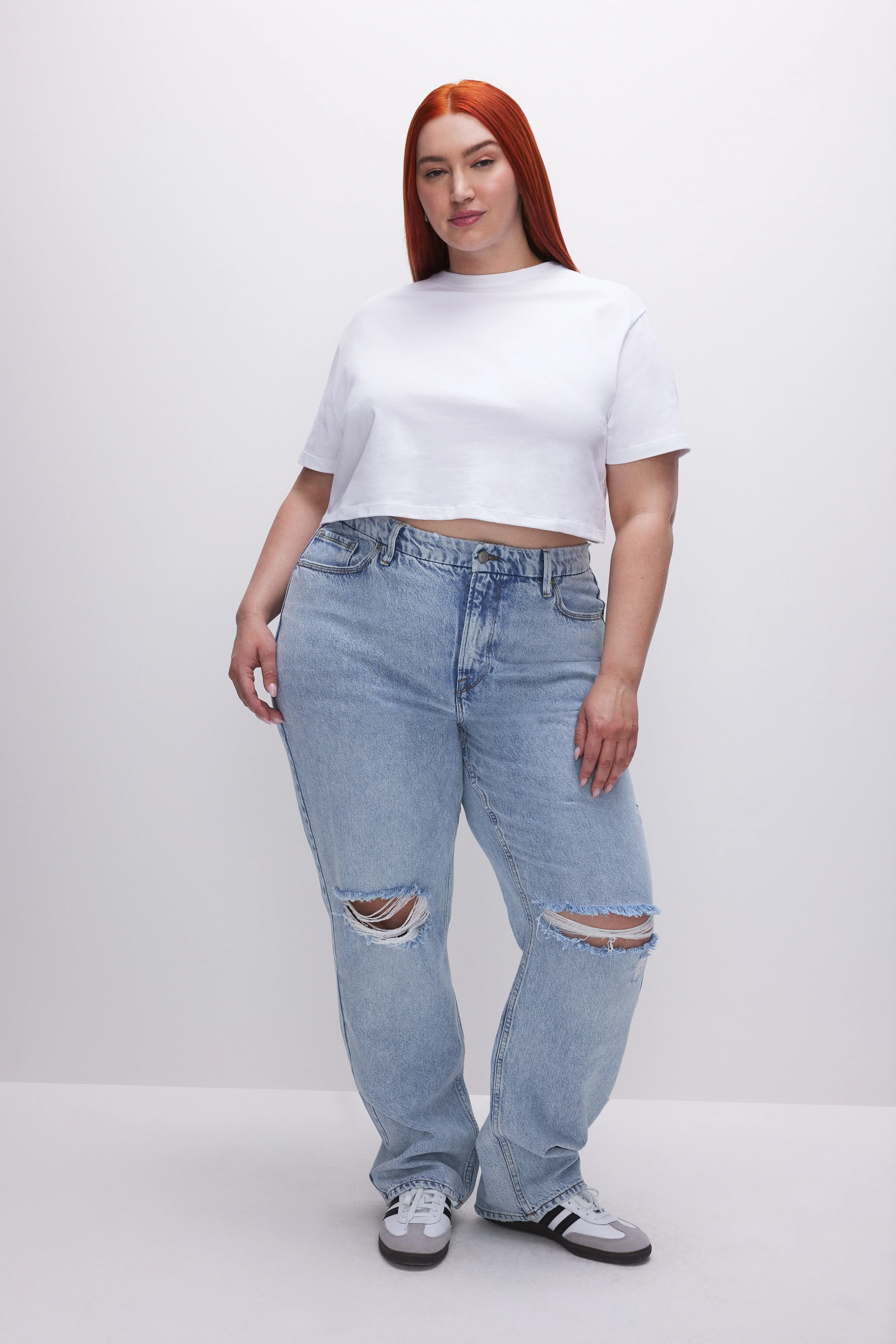 COTTON CROPPED TEE White001 6 COTTON CROPPED TEE White001