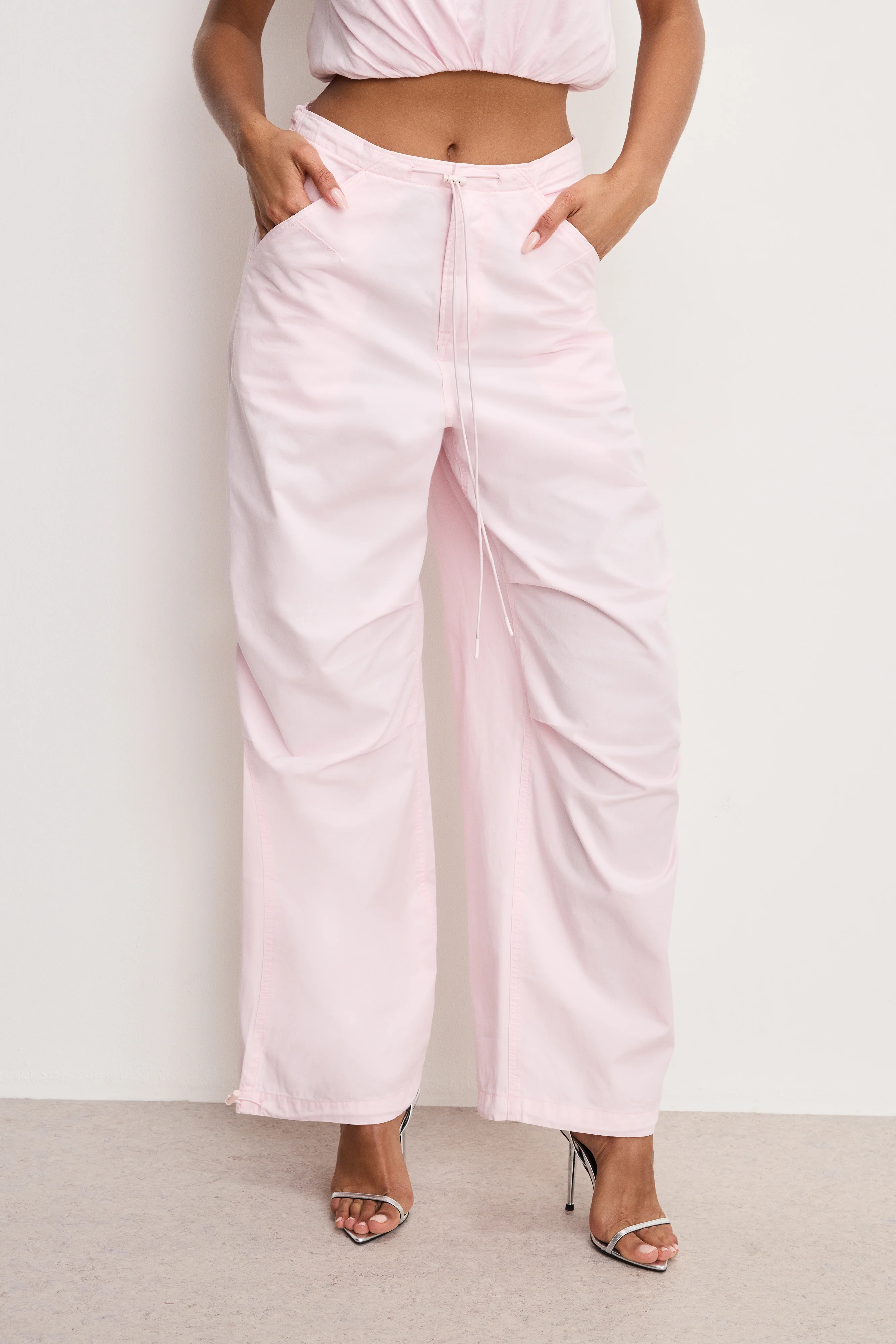 TWILL PARACHUTE PANTS Bubblegum005 3 TWILL PARACHUTE PANTS Bubblegum005