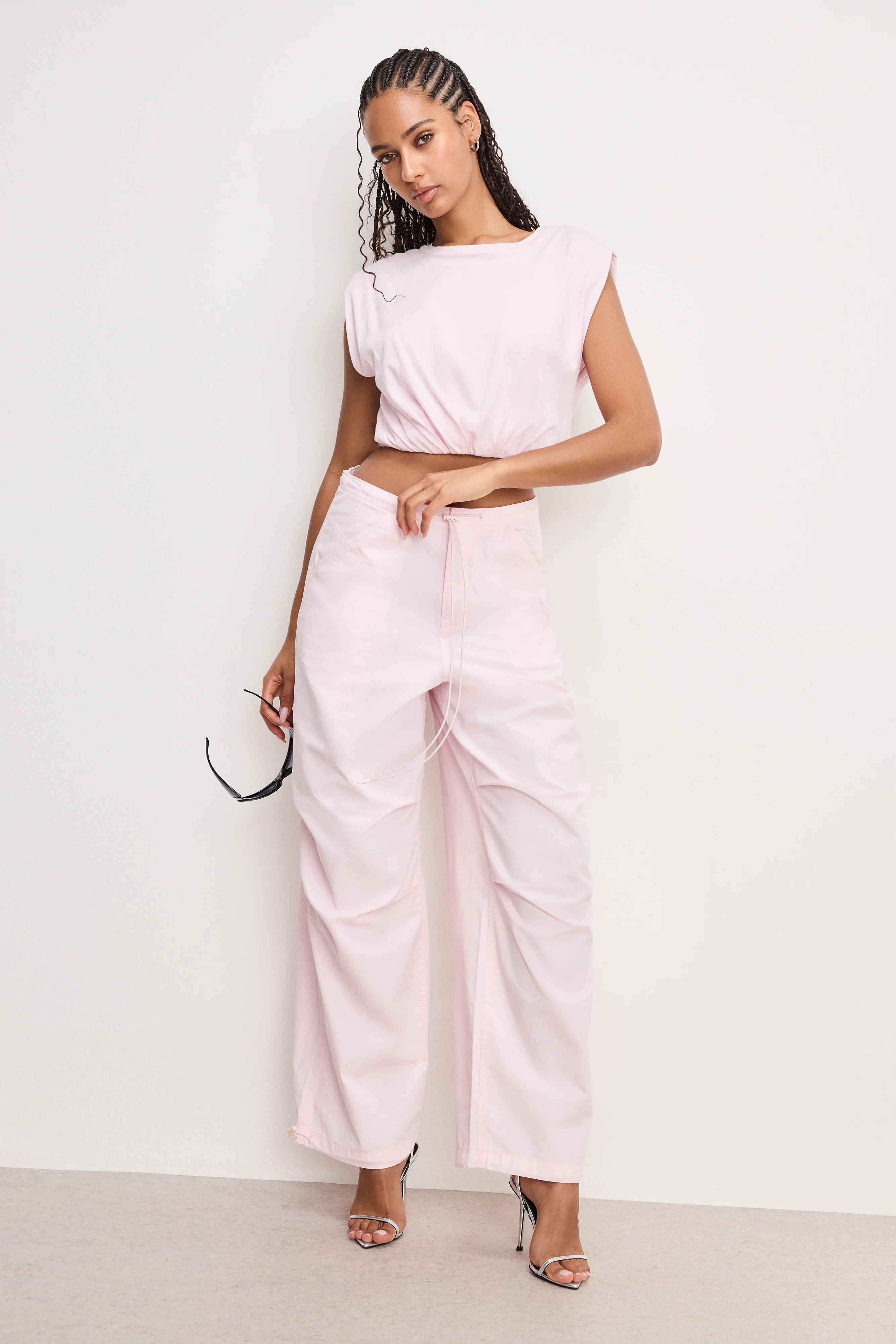 TWILL PARACHUTE PANTS Bubblegum005 4 TWILL PARACHUTE PANTS Bubblegum005