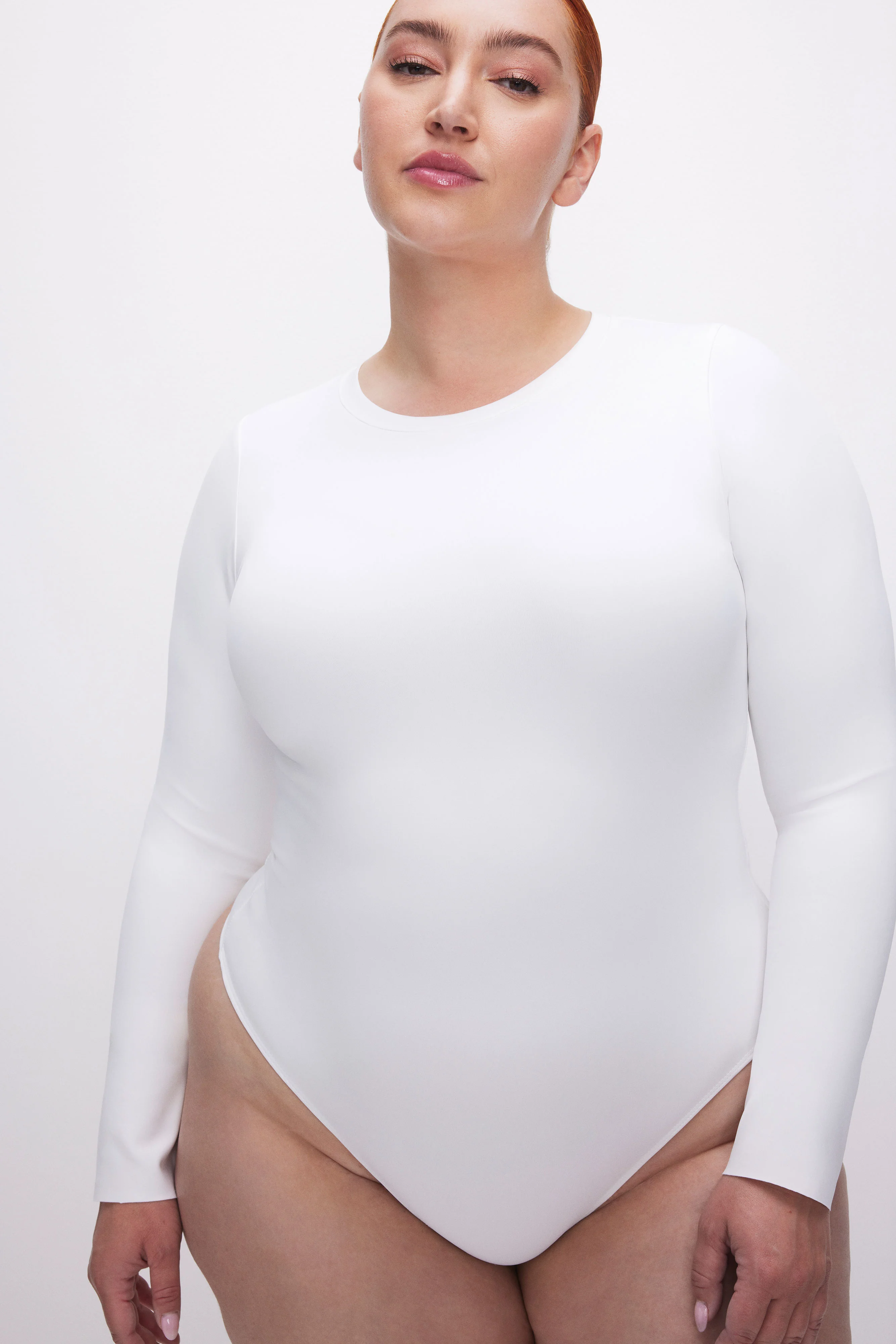 SCULPTING CREWNECK BODYSUIT White001 9 SCULPTING CREWNECK BODYSUIT White001