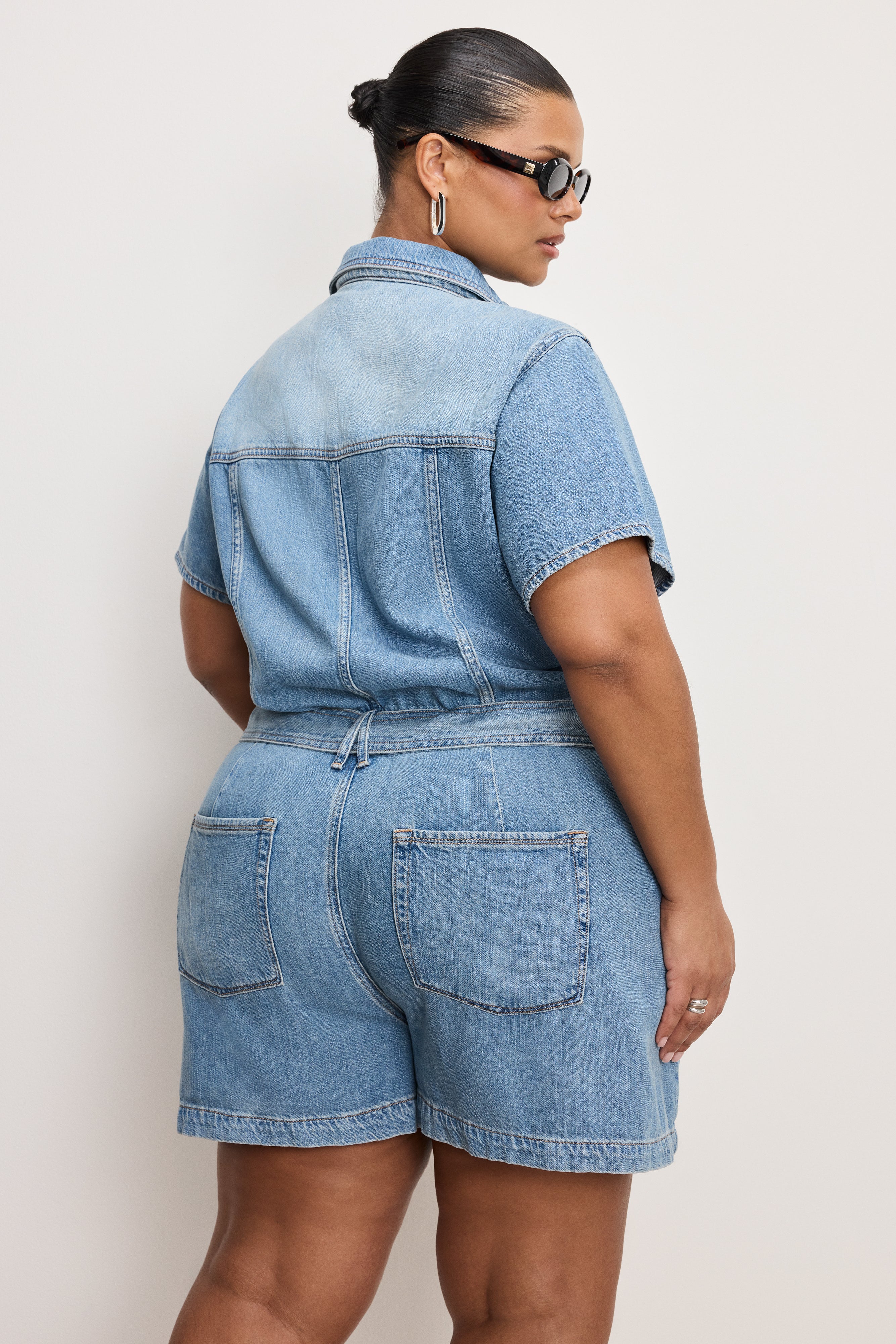 FIT FOR SUCCESS LITE LINEN DENIM SHORTS JUMPSUIT Indigo786 11 FIT FOR SUCCESS LITE LINEN DENIM SHORTS JUMPSUIT Indigo786