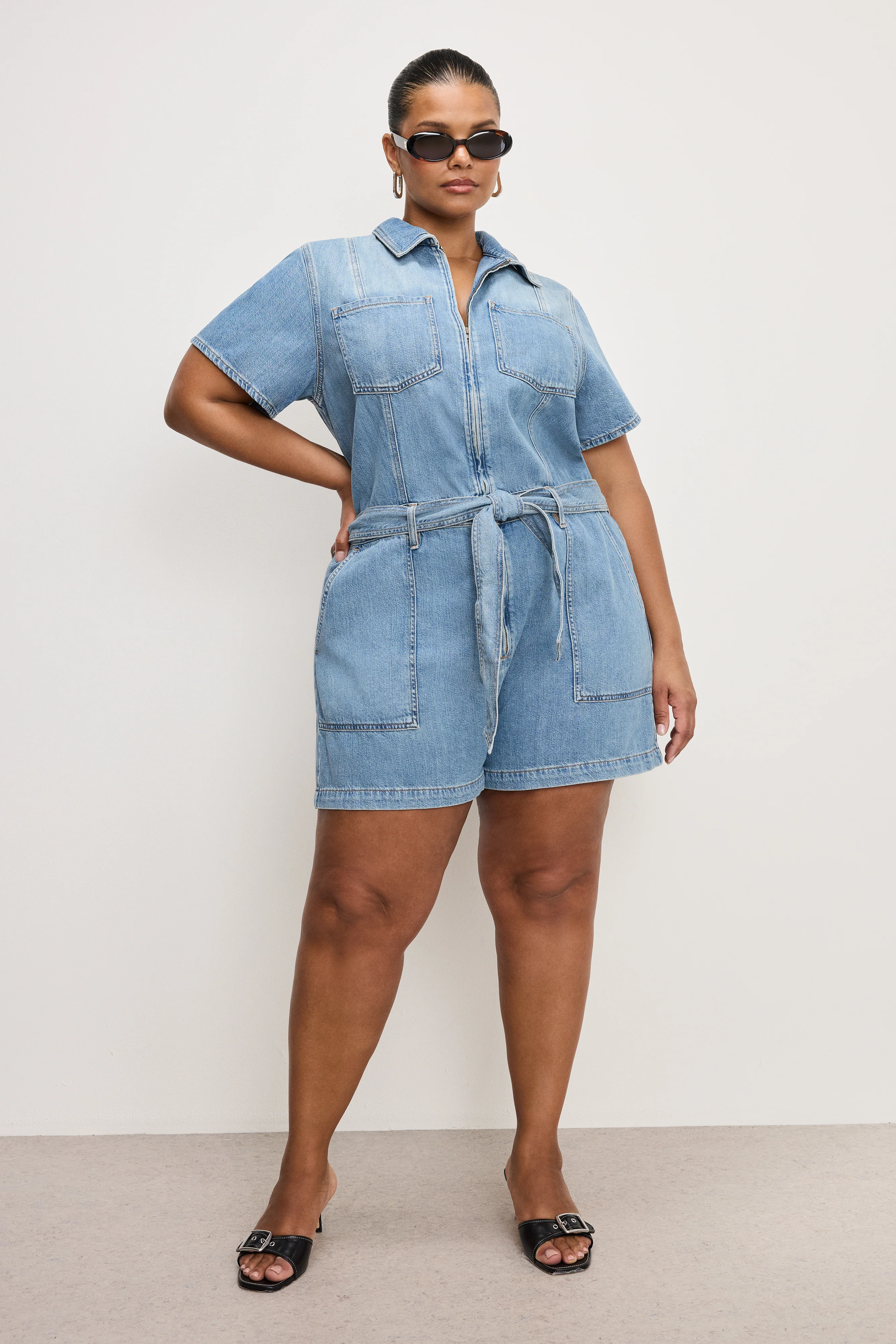 FIT FOR SUCCESS LITE LINEN DENIM SHORTS JUMPSUIT Indigo786 8 FIT FOR SUCCESS LITE LINEN DENIM SHORTS JUMPSUIT Indigo786