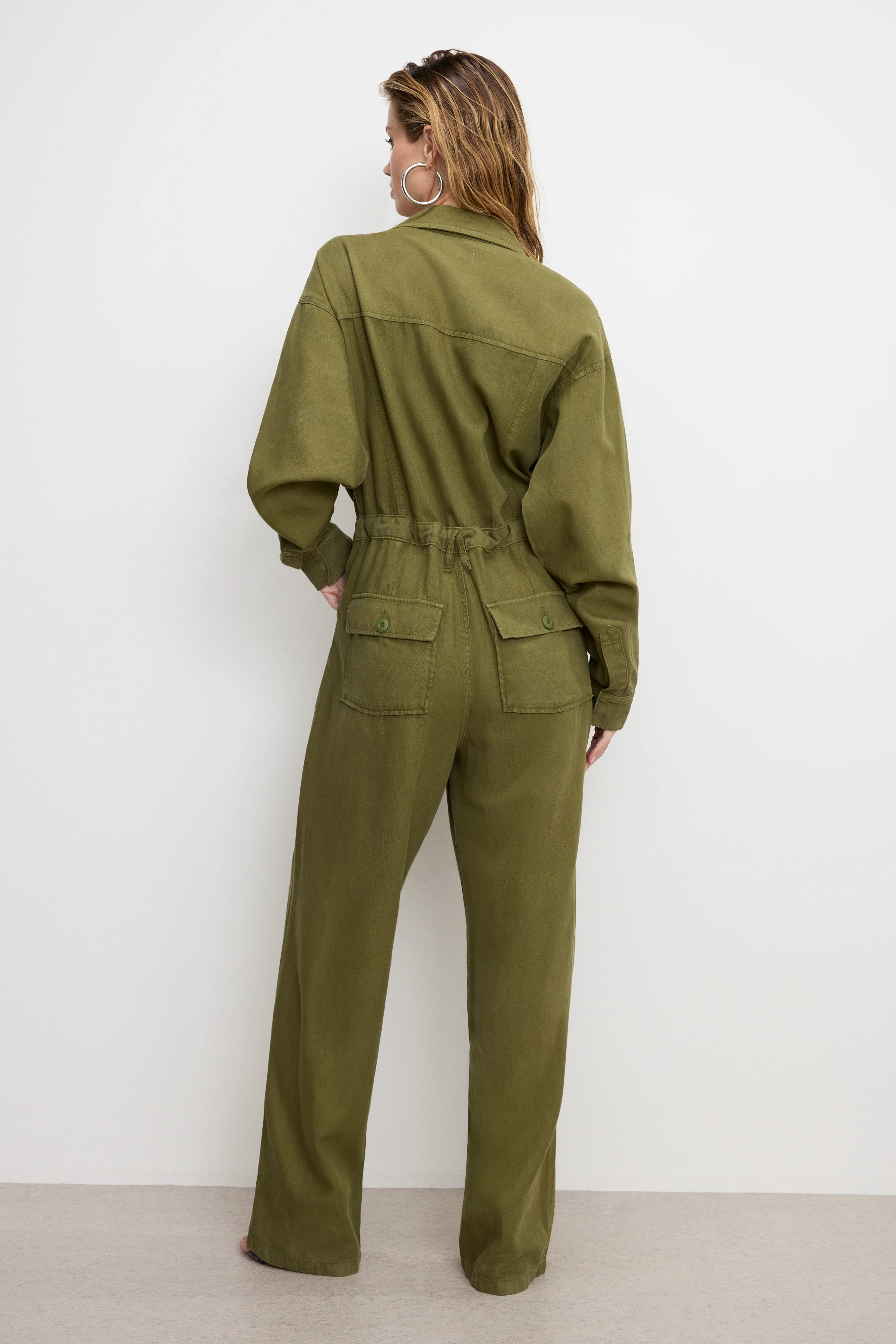 LITE LINEN OVERSIZED JUMPSUIT Martini olive002 4 LITE LINEN OVERSIZED JUMPSUIT Martini olive002