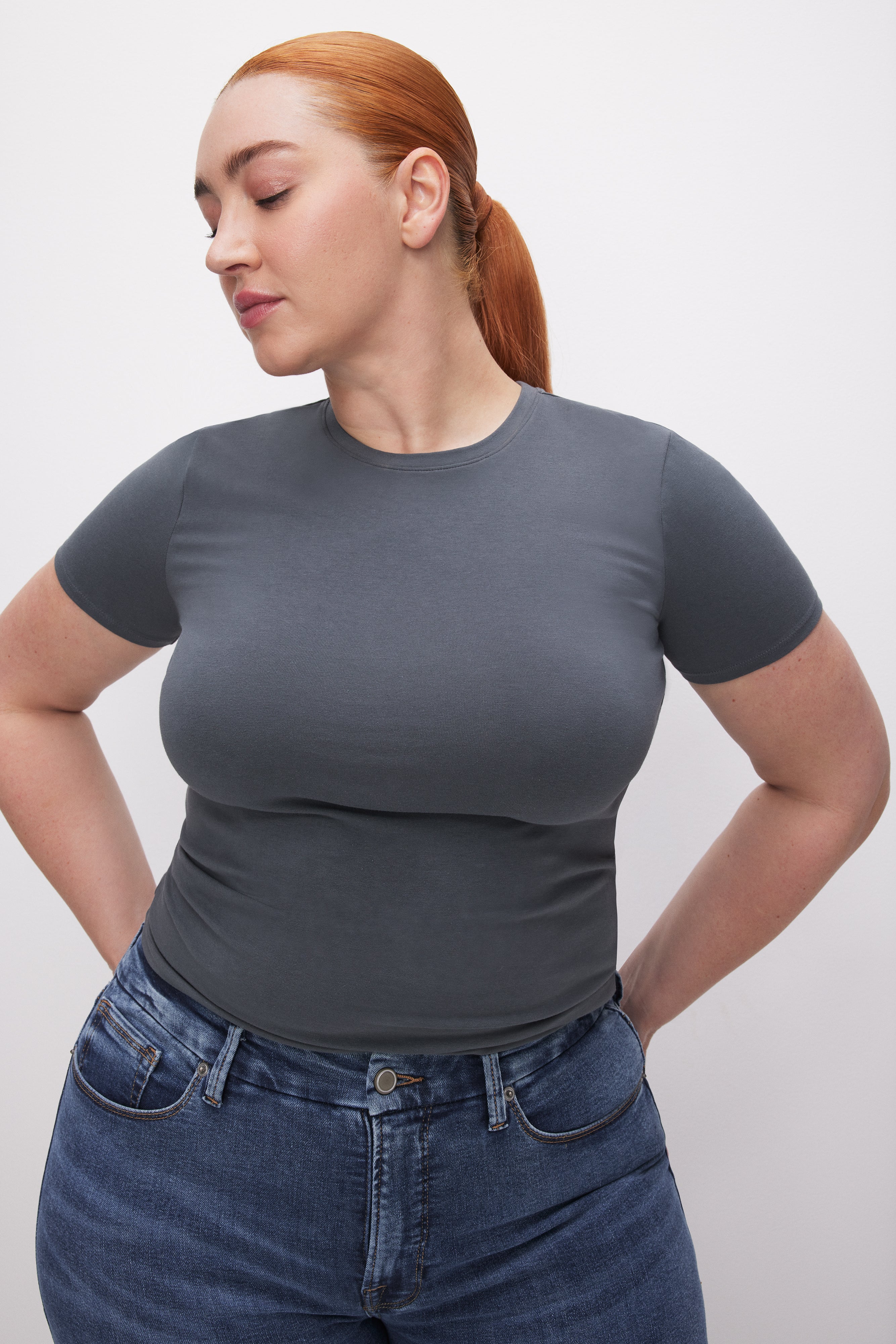 SUPER STRETCH BABY TEE Carbon003 5 SUPER STRETCH BABY TEE Carbon003