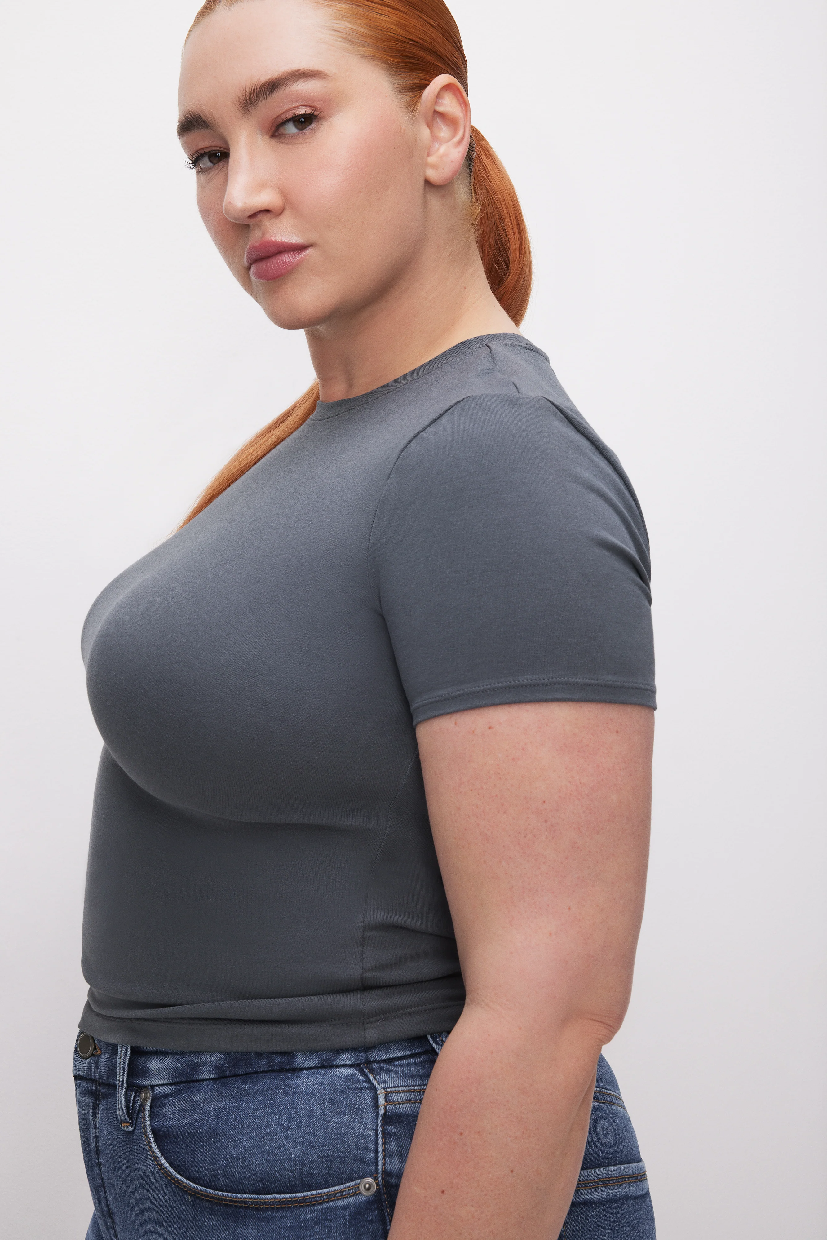 SUPER STRETCH BABY TEE Carbon003 7 SUPER STRETCH BABY TEE Carbon003