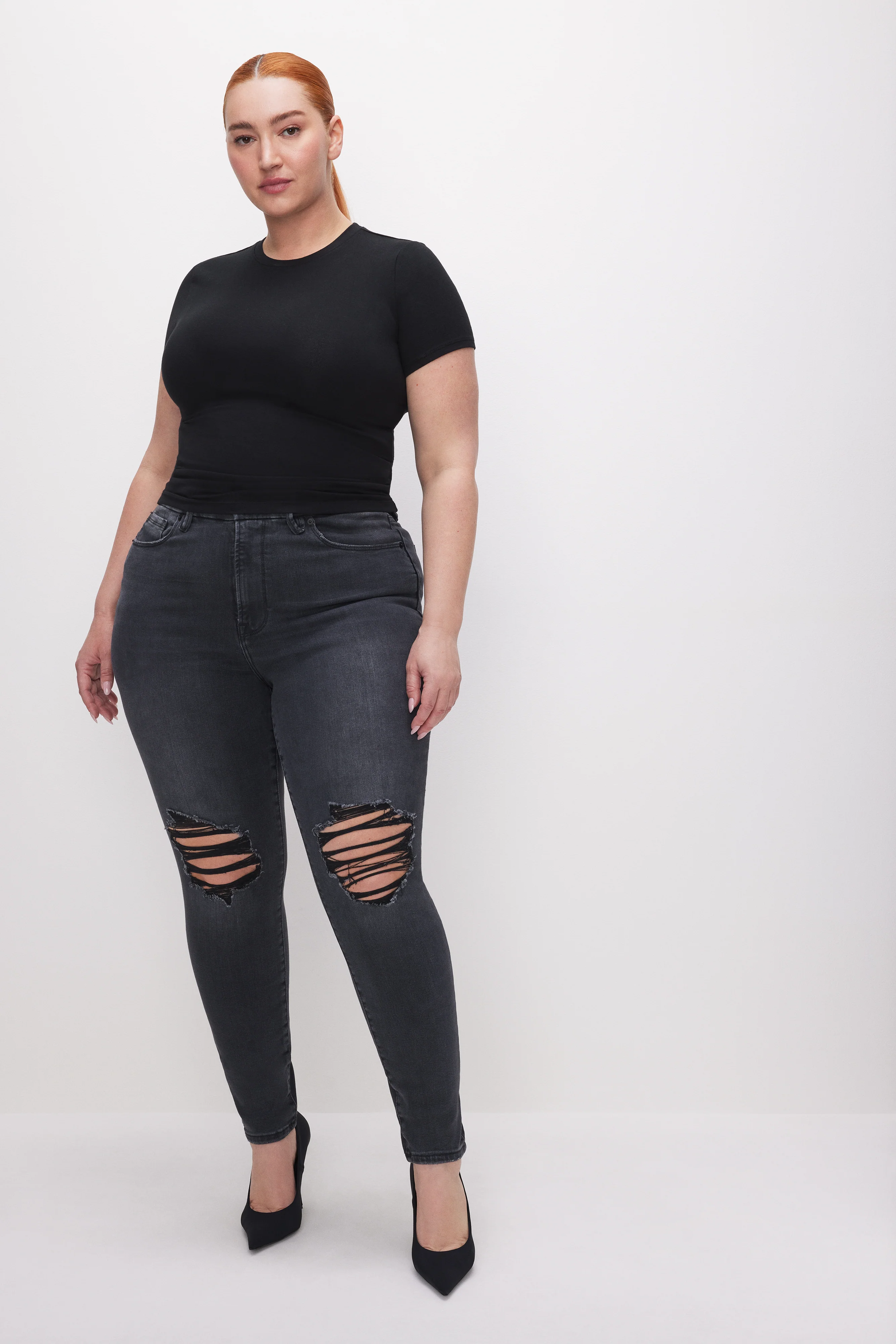 SUPER STRETCH BABY TEE Black001 8 SUPER STRETCH BABY TEE Black001