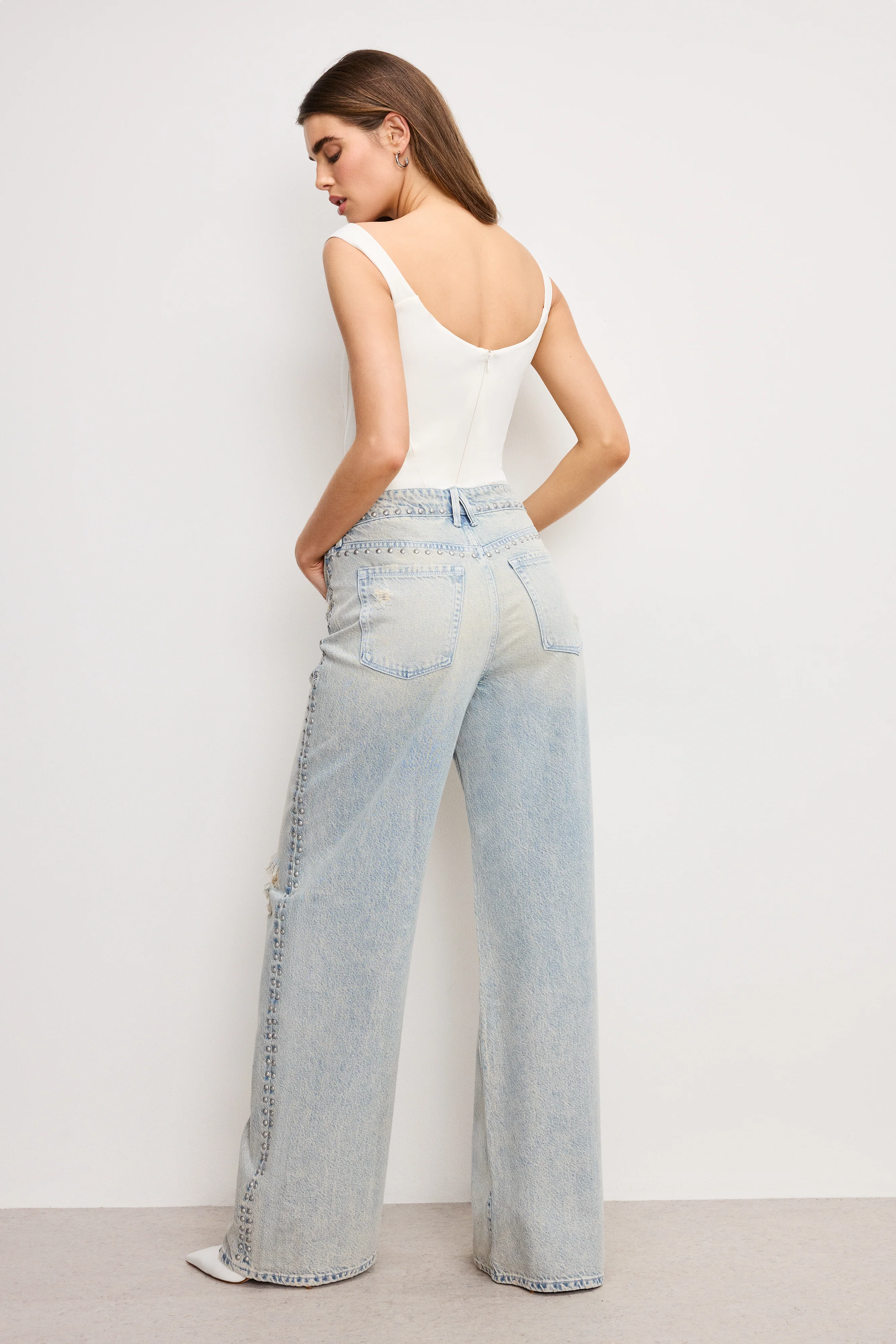 GOOD EASE STUDDED JEANS Indigo784