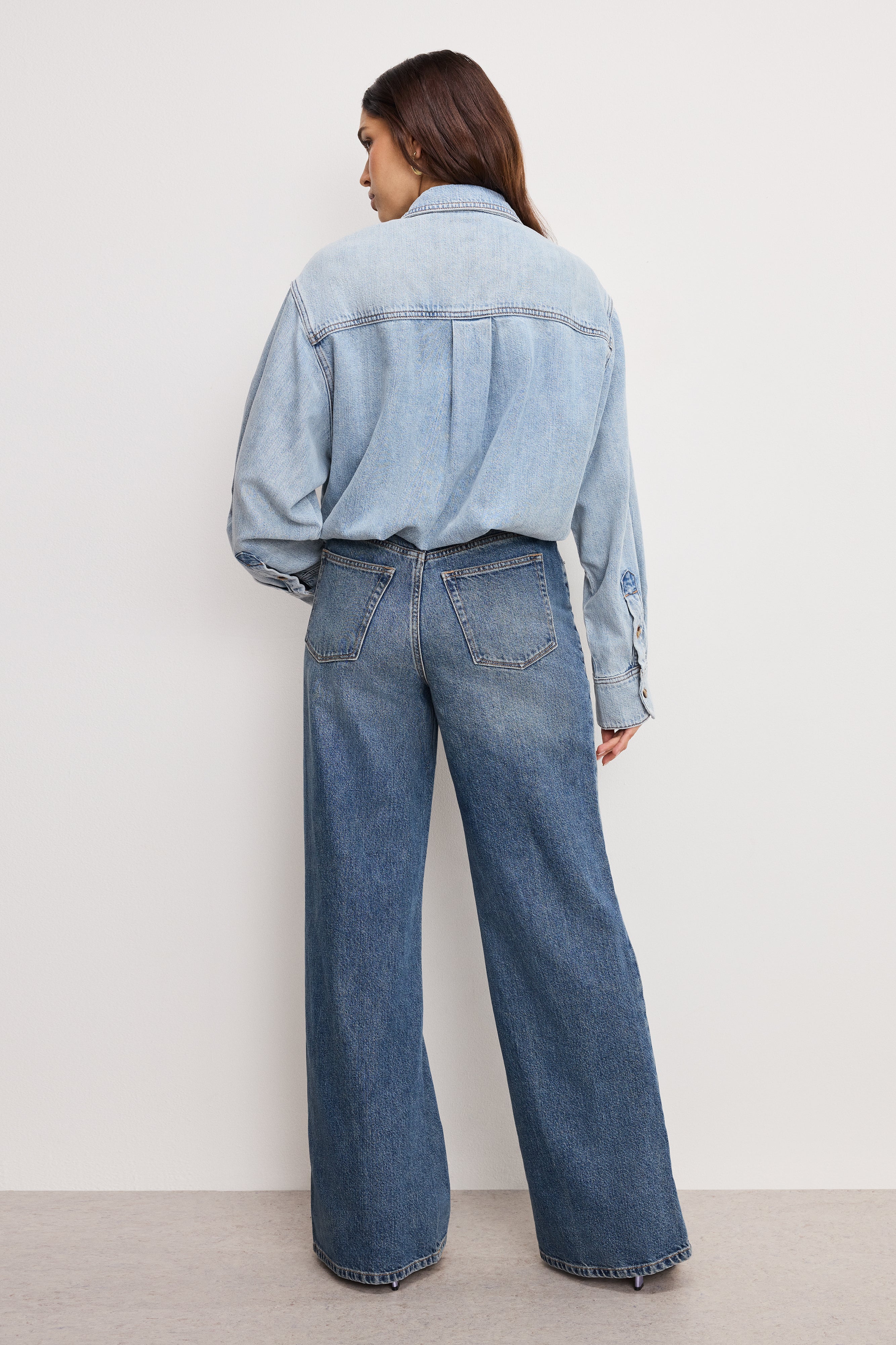 DENIM SHIRT JUMPSUIT Indigo796 4 DENIM SHIRT JUMPSUIT Indigo796