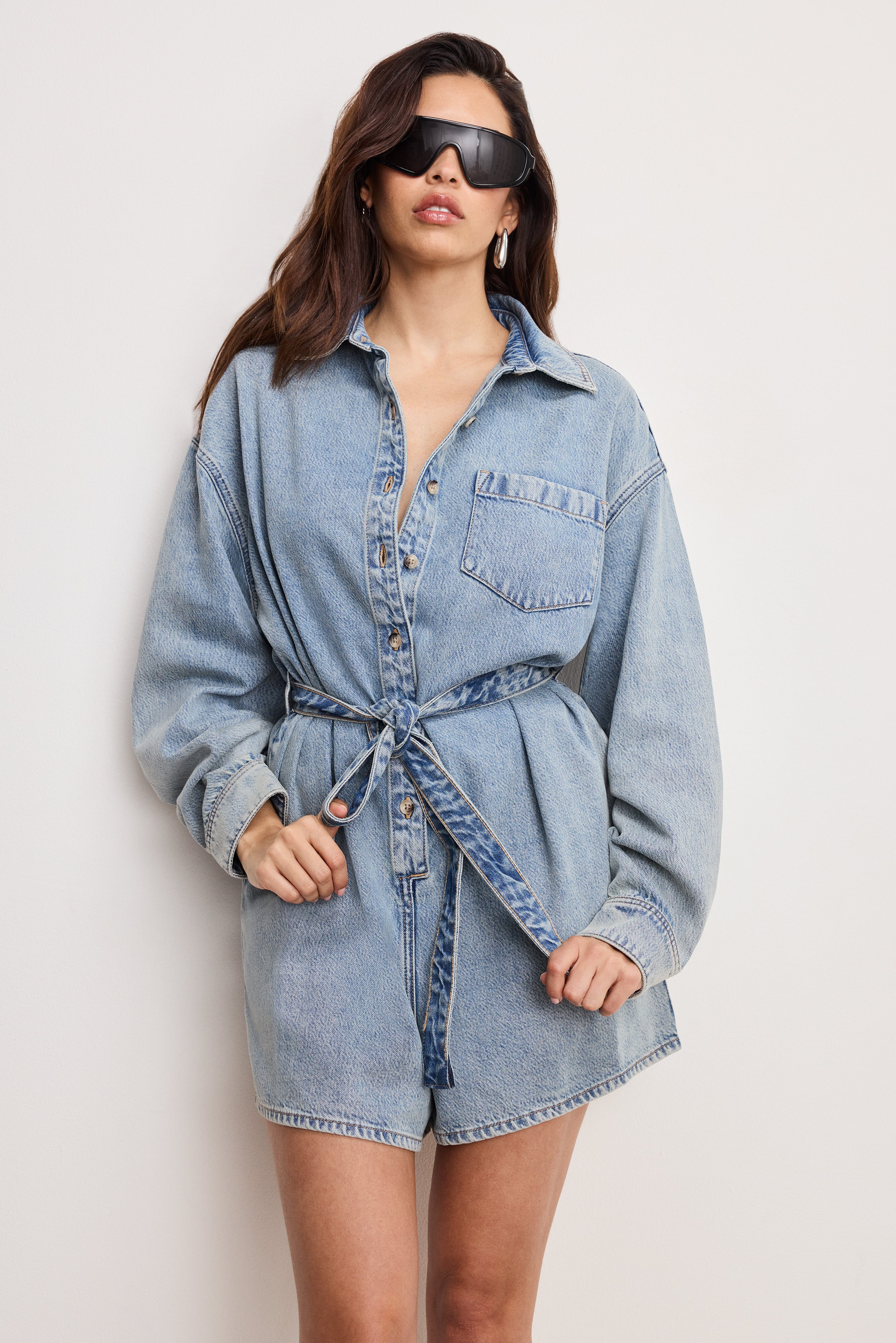 WEIGHTLESS DENIM ROMPER Indigo793