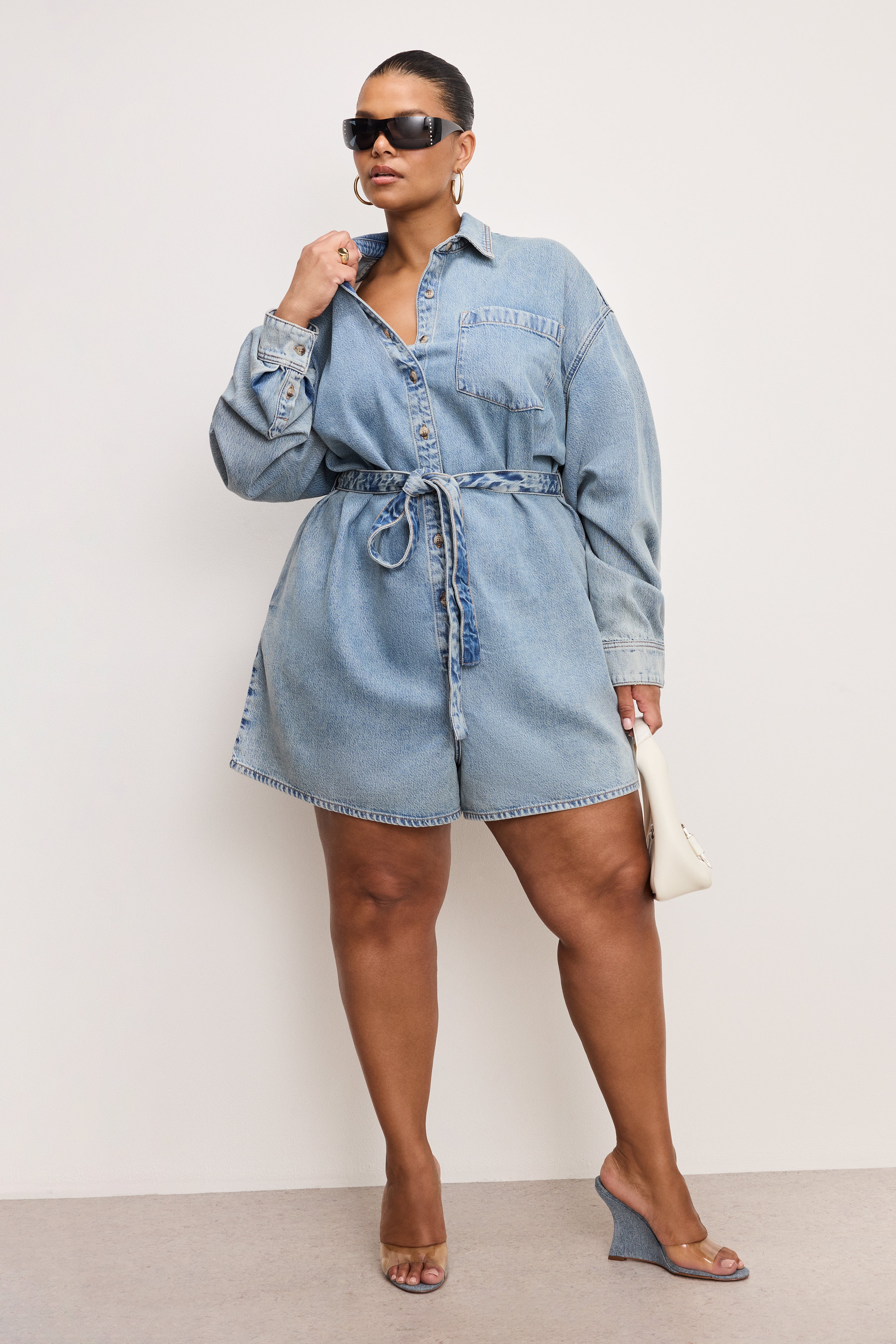 WEIGHTLESS DENIM ROMPER Indigo793