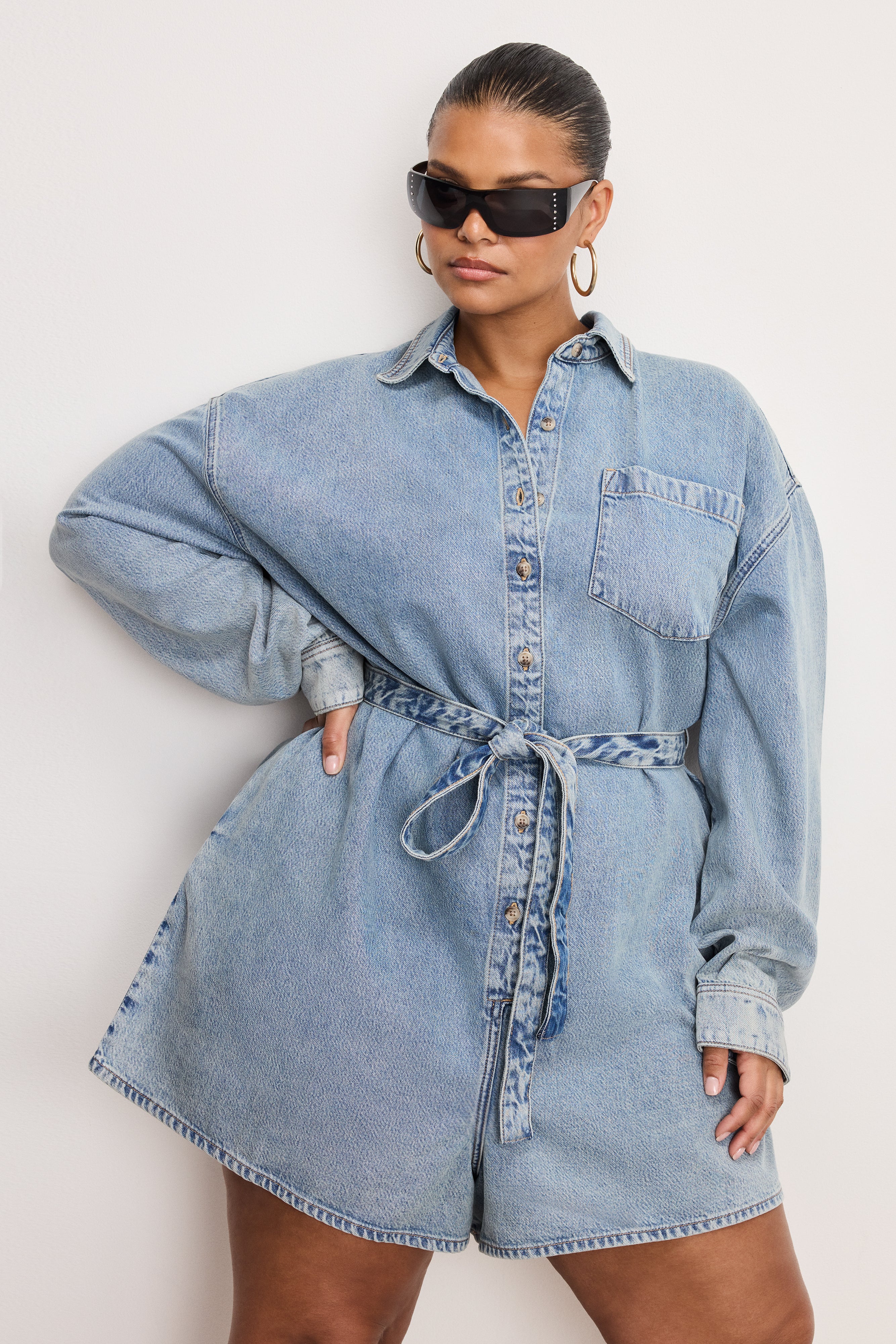 WEIGHTLESS DENIM ROMPER Indigo793