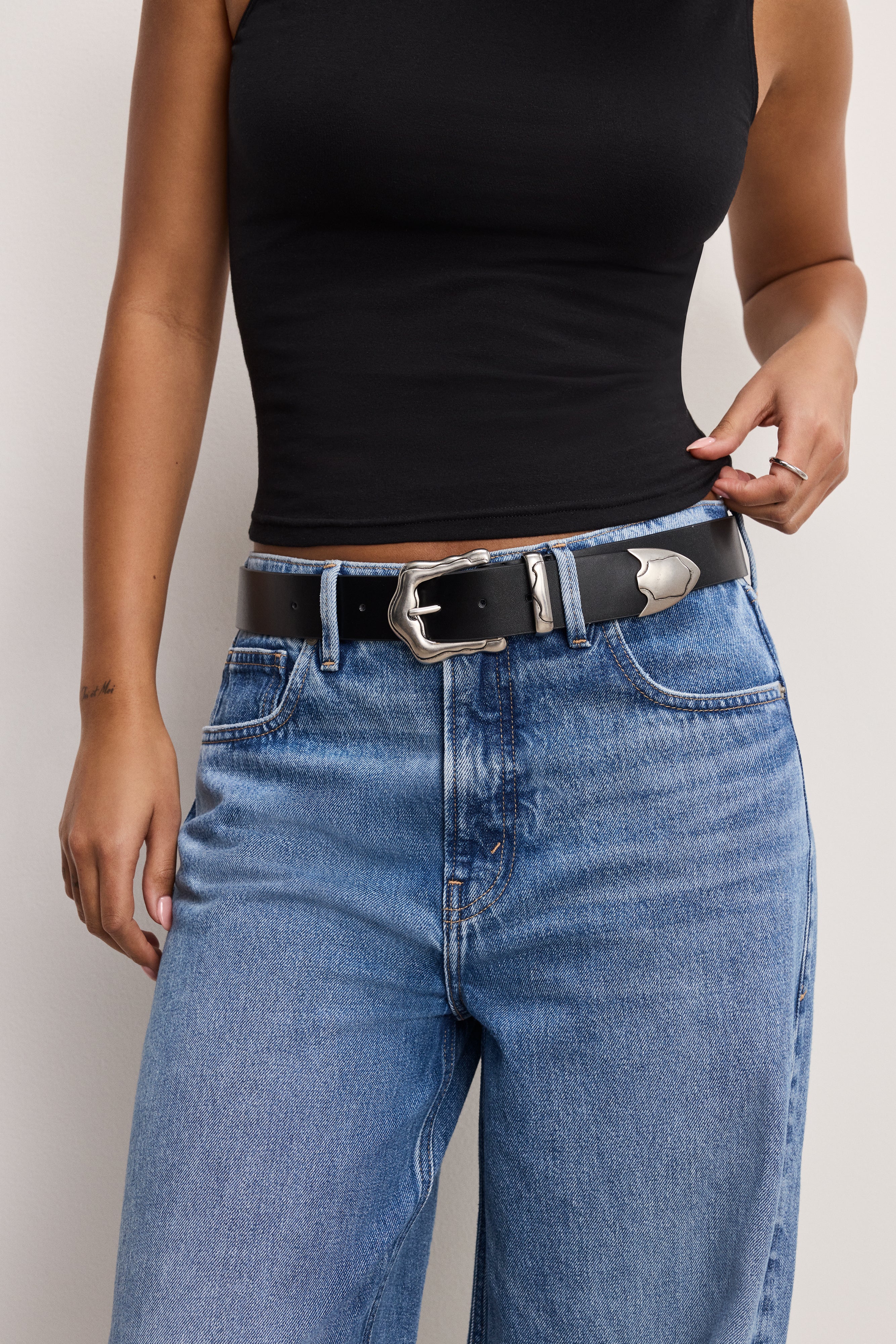 CLASSIC WESTERN BELT Black001