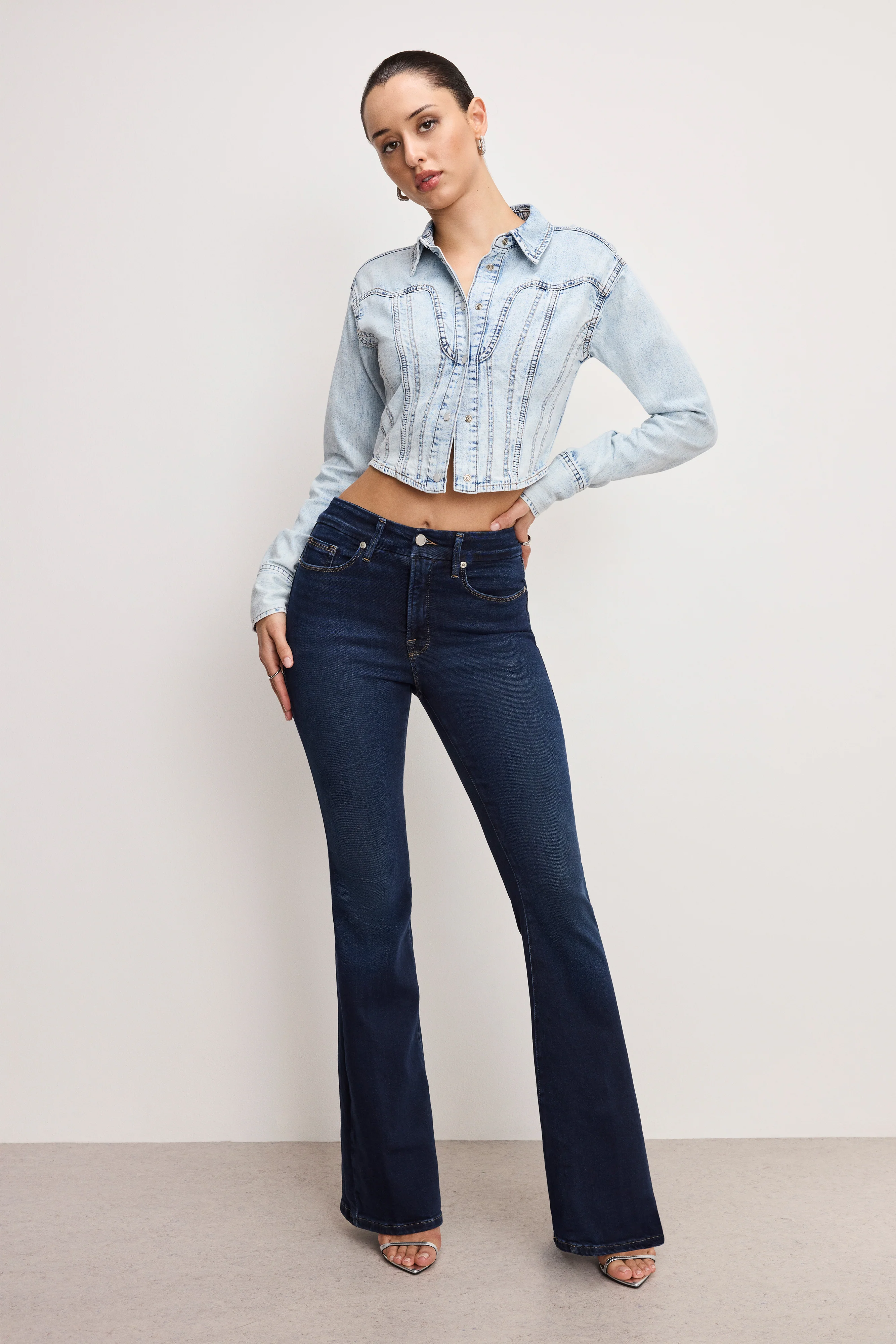 DOLLY DENIM CORSET SHIRT Indigo1021 7 DOLLY DENIM CORSET SHIRT Indigo1021