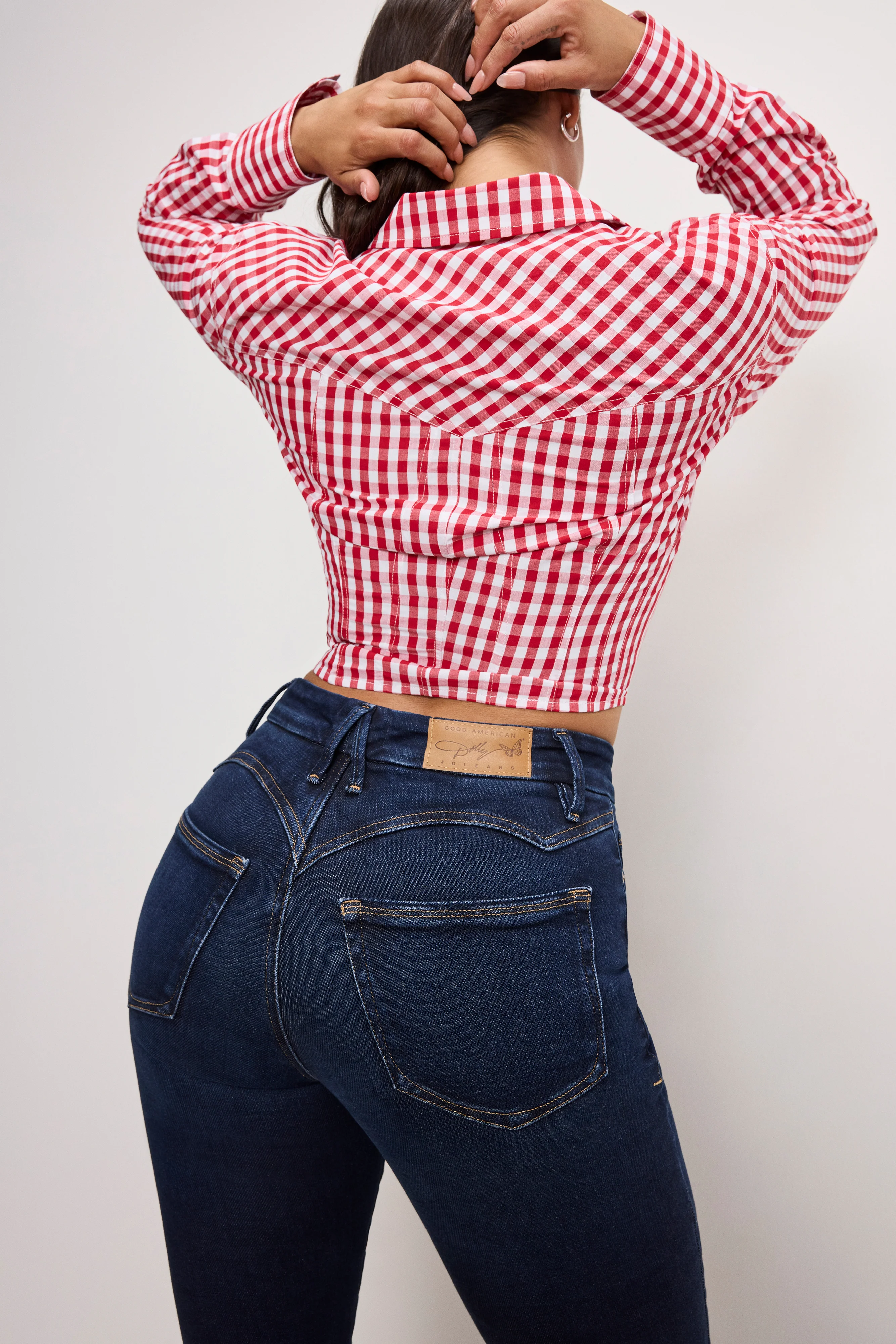 DOLLY COUNTRY CORSET SHIRT Crimson and white gingham 7 DOLLY COUNTRY CORSET SHIRT Crimson and white gingham