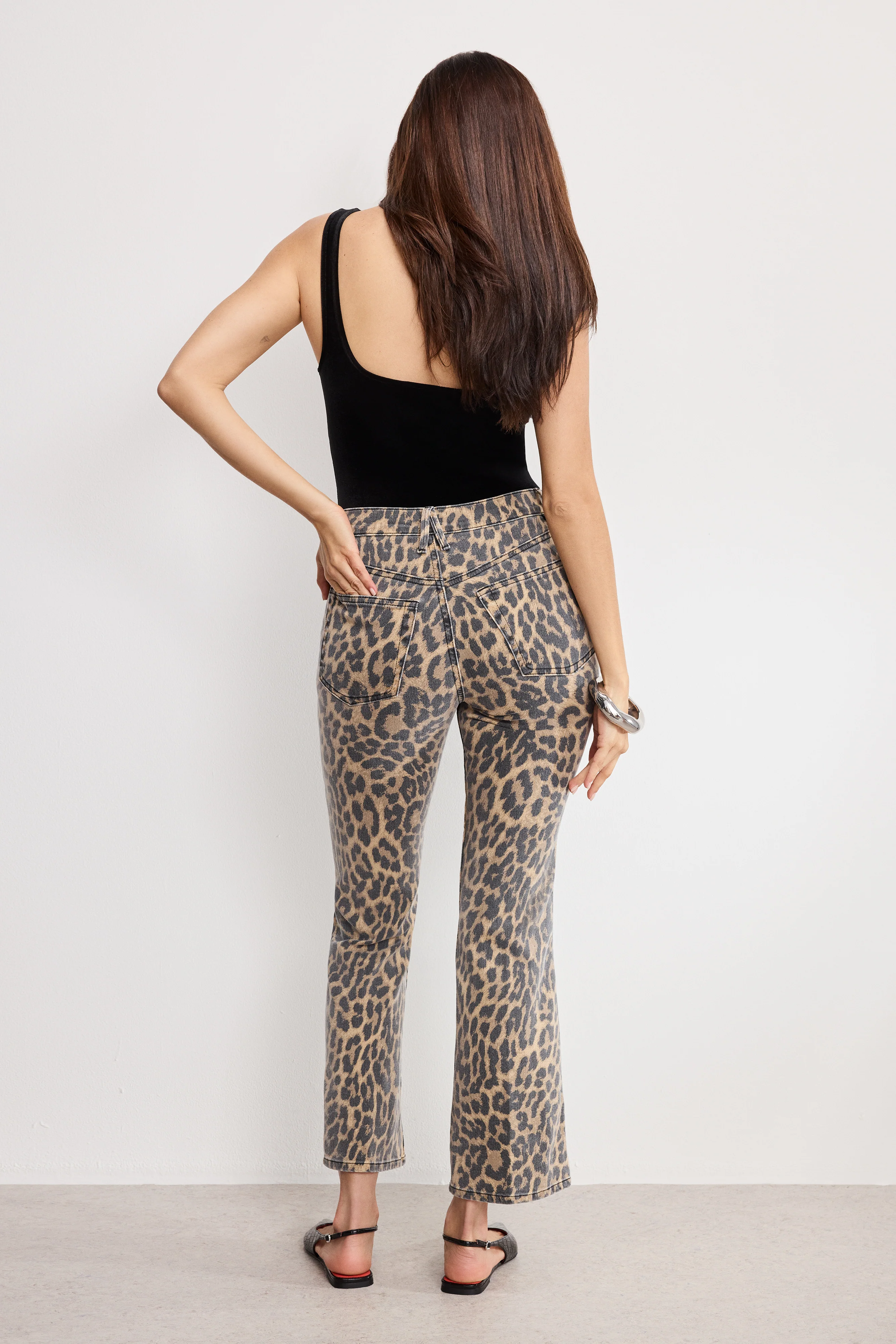GOOD KICK FLARE LEOPARD JEANS Lucky leopard001