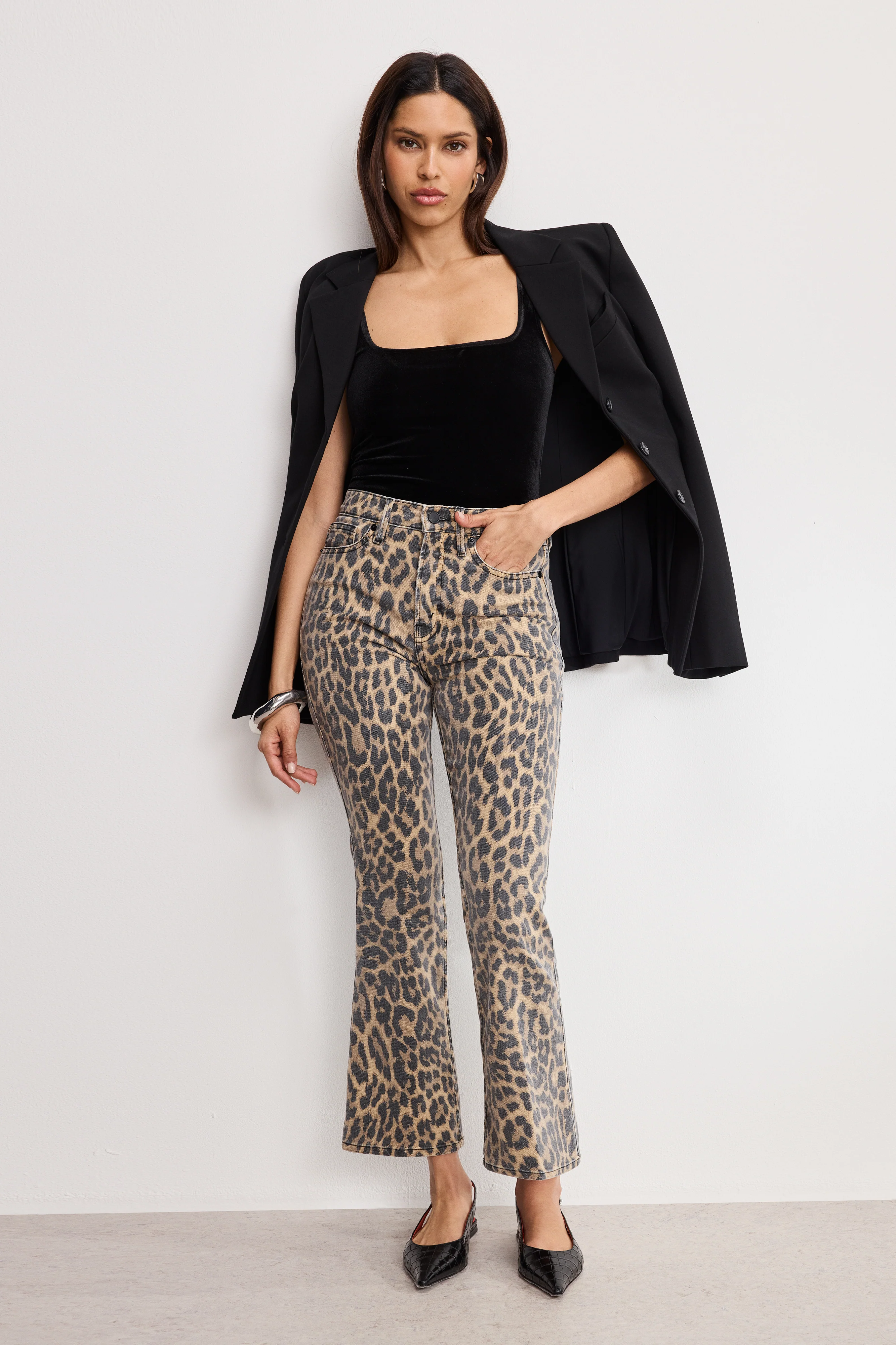 GOOD KICK FLARE LEOPARD JEANS Lucky leopard001