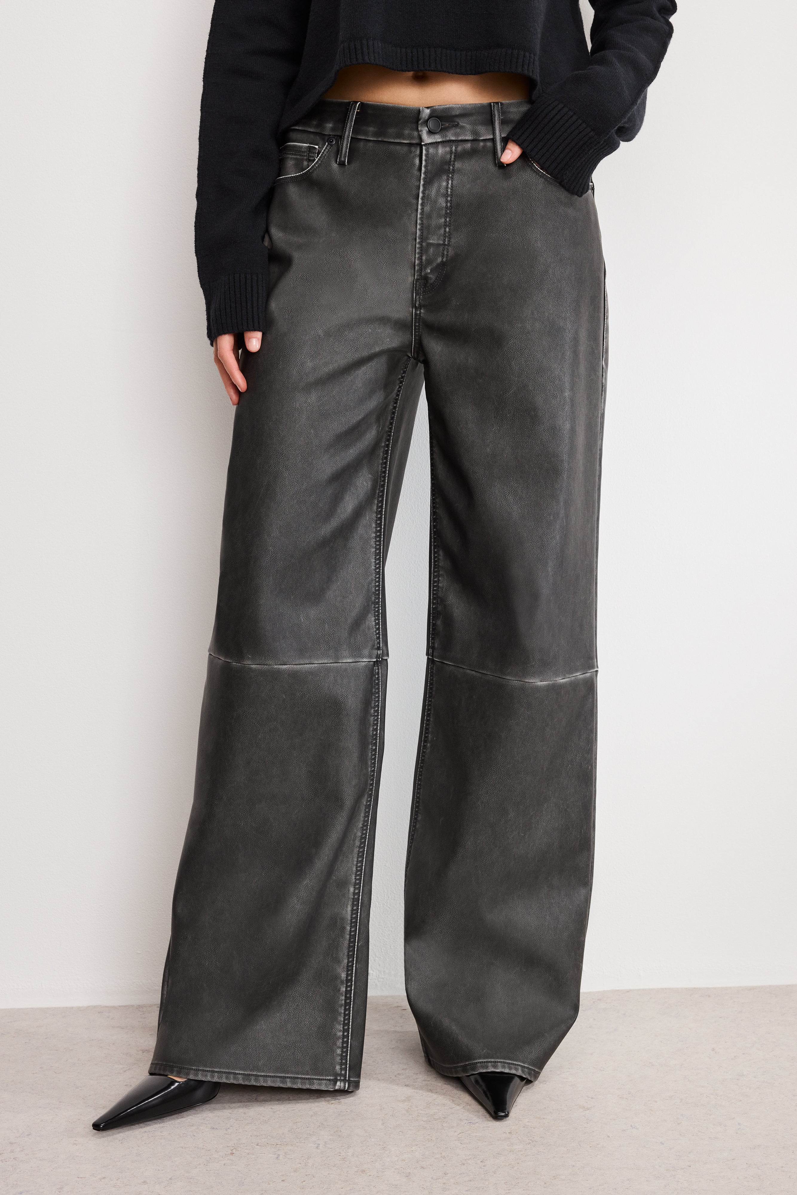 GOOD SKATE FAUX LEATHER PANTS Black001 3 GOOD SKATE FAUX LEATHER PANTS Black001