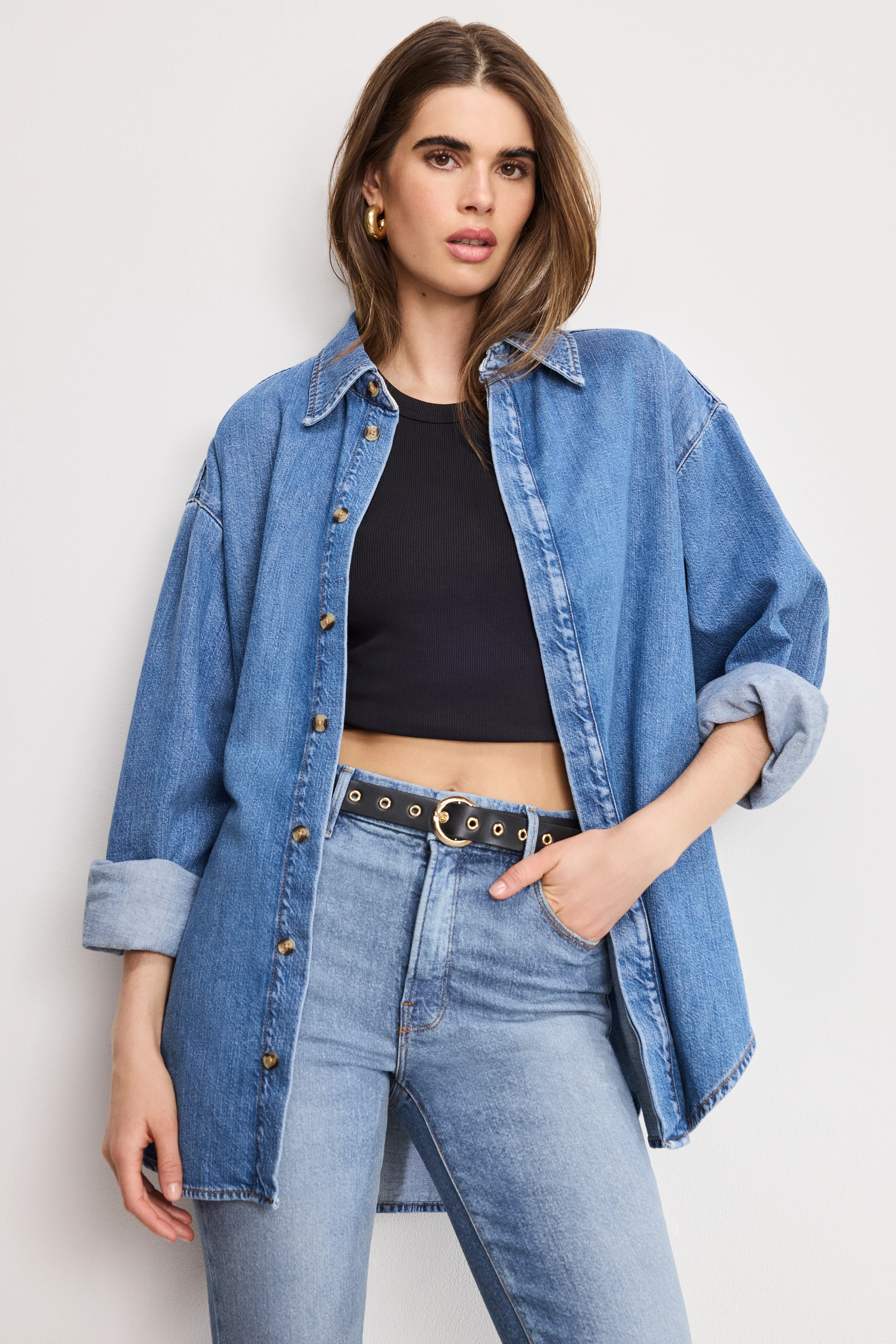 OVERSIZED DENIM SHIRT Indigo1024